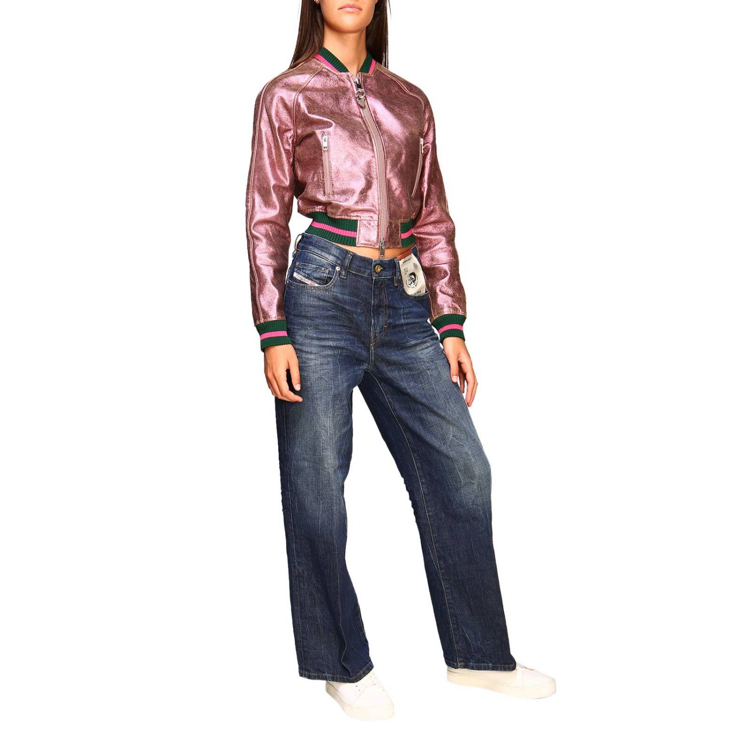 Diesel Outlet Jacket women Fuchsia Jacket Diesel 00SUHI 0LAVD