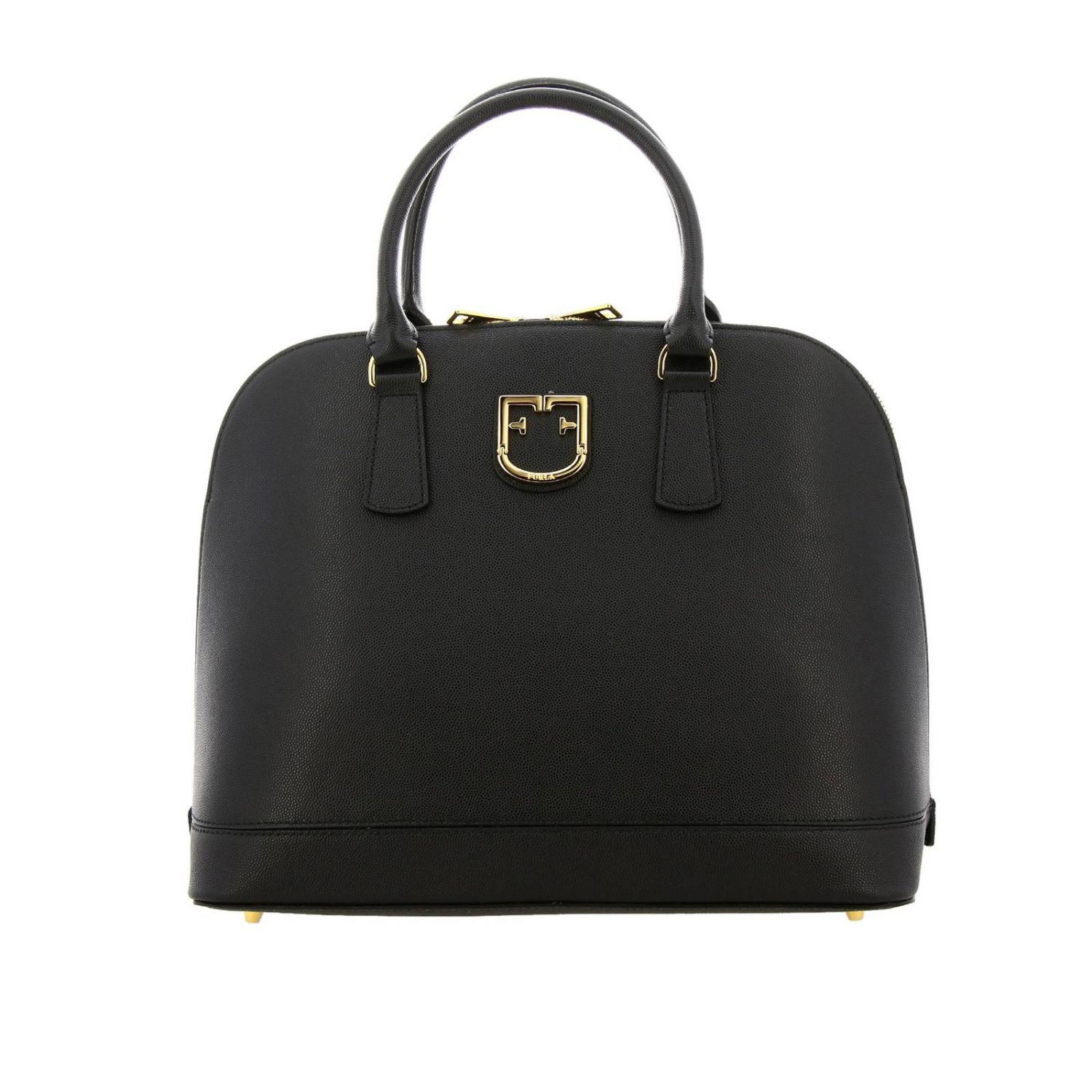 Furla Outlet: Fantastica Medium bag in textured leather with FF ...