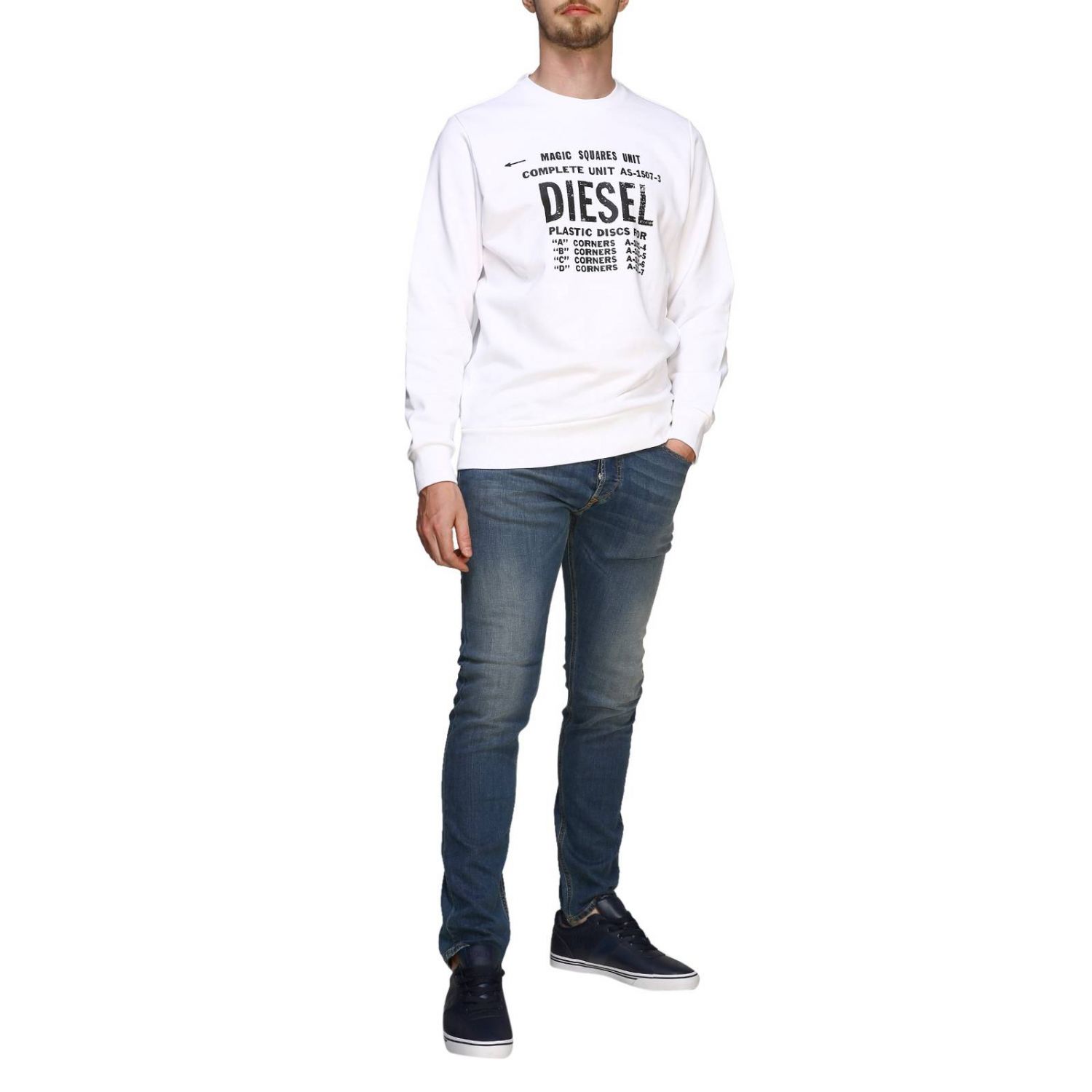 Diesel Outlet Longsleeved Tshirt with maxi logo print Sweater