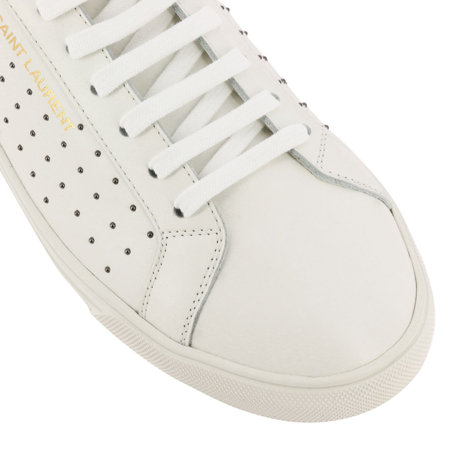 saint laurent all white sneakers