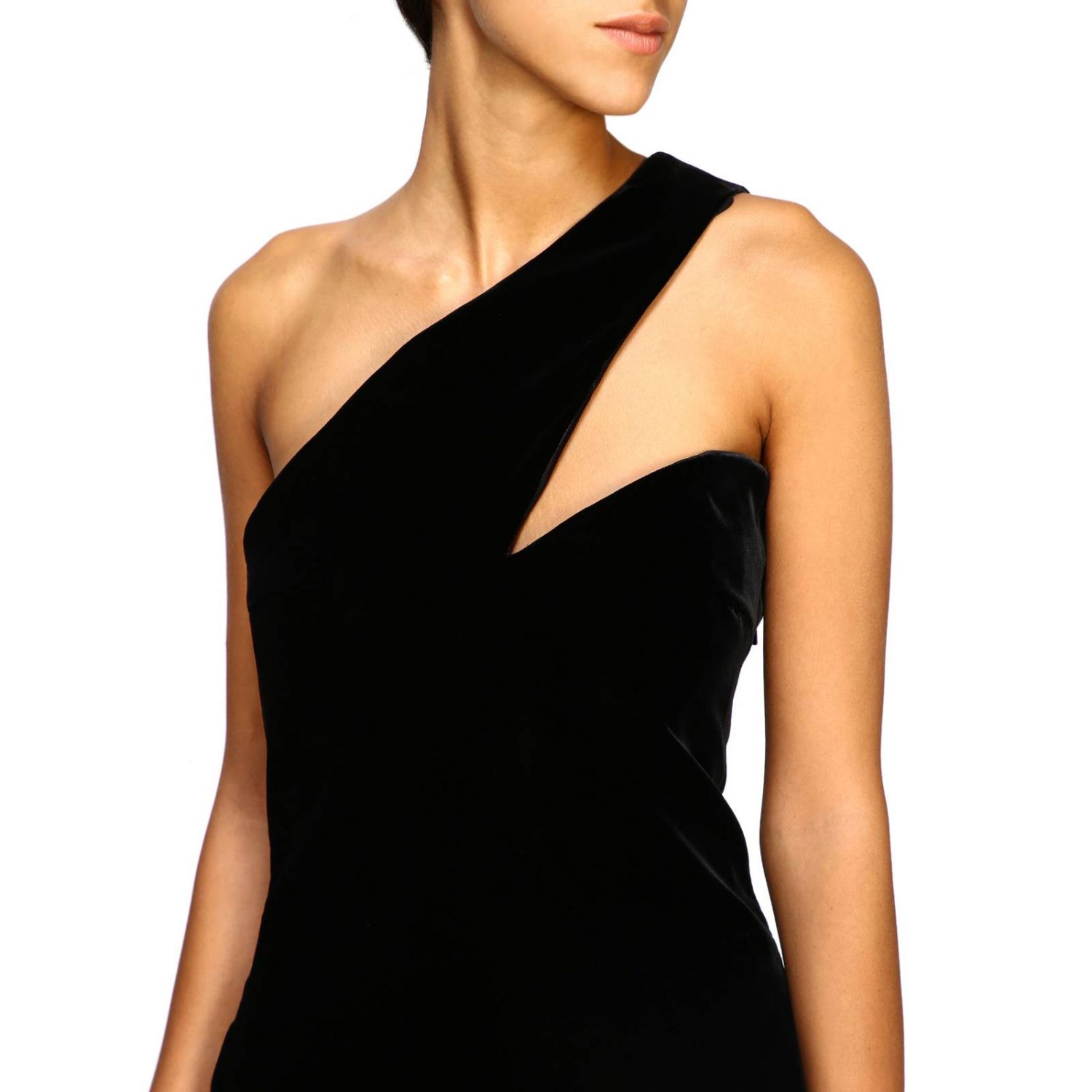 SAINT LAURENT: Monospalla velluto signature - Nero | Abito Saint Laurent  574562 Y525R GIGLIO.COM