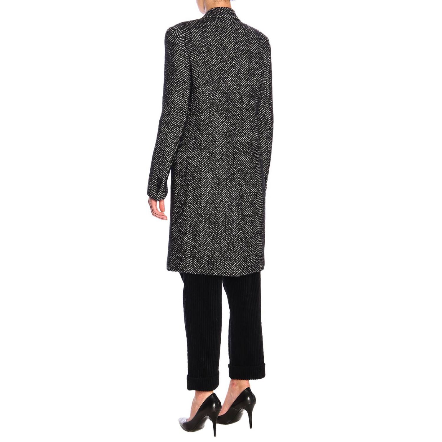 SAINT LAURENT: coat for women - Black | Saint Laurent coat 582602 Y337V ...