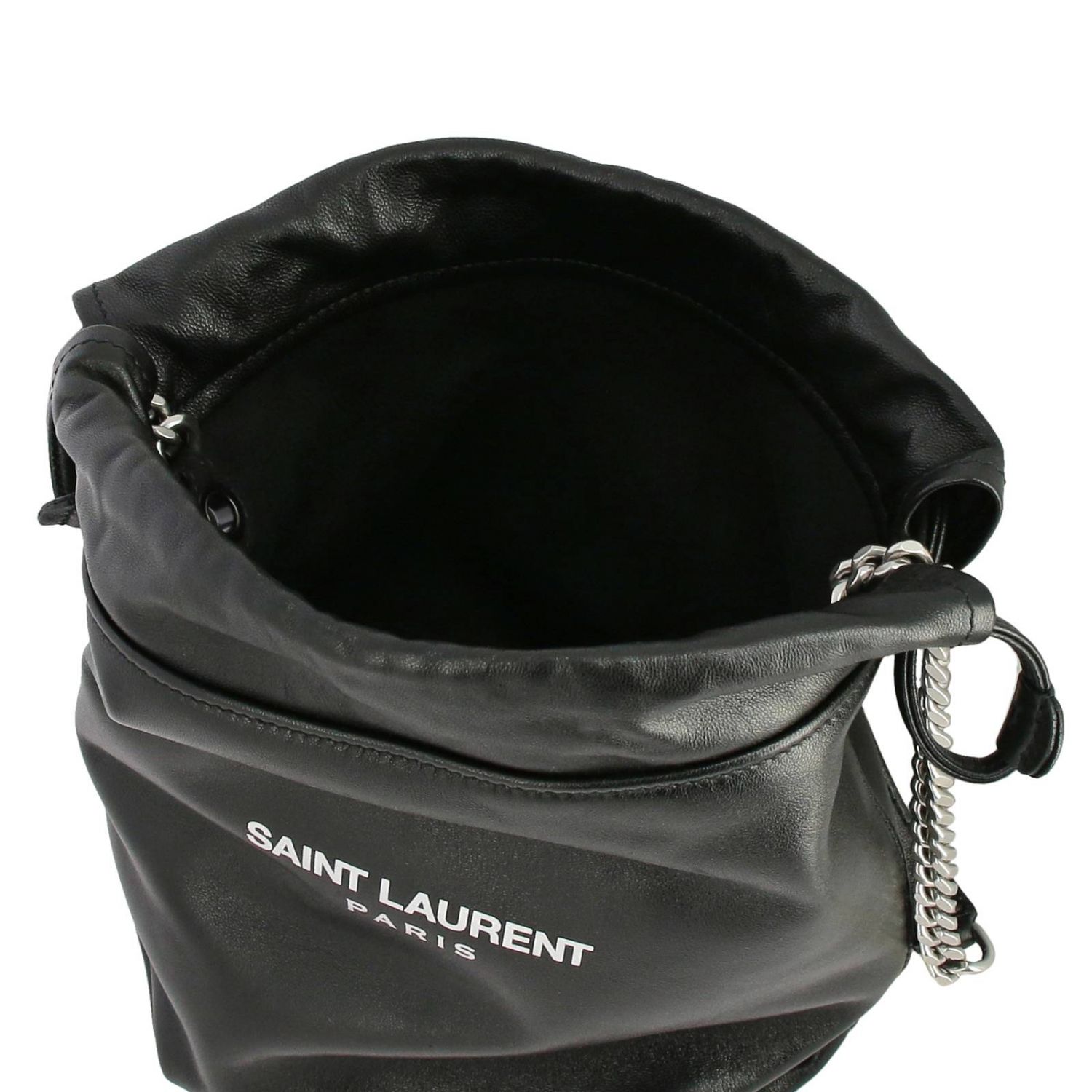 Saint Laurent Teddy Bucket Bag With Shoulder Strap Mini Bag Saint Laurent Women Black Mini Bag Saint Laurent 583328 0yp0e Giglio En