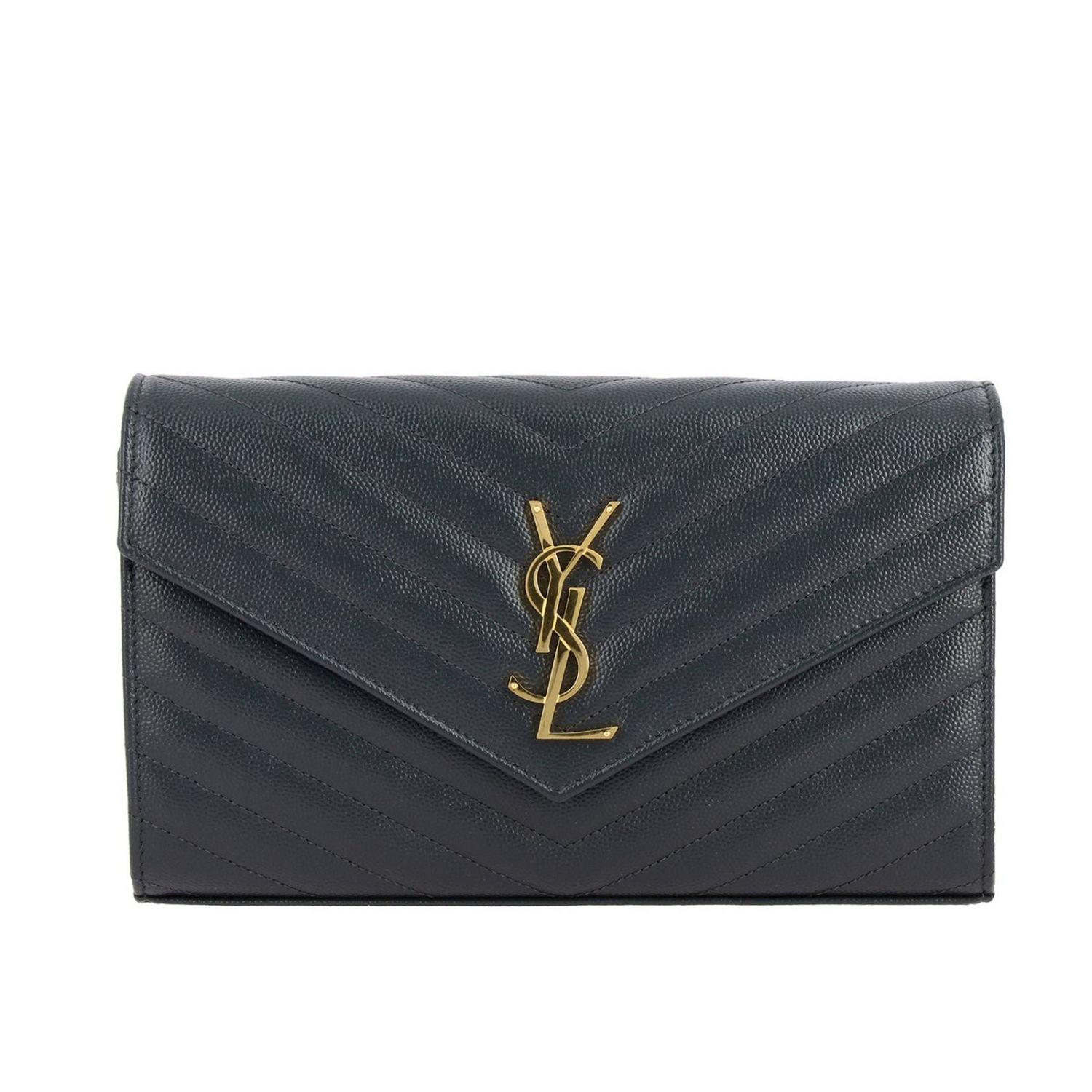 grey ysl purse