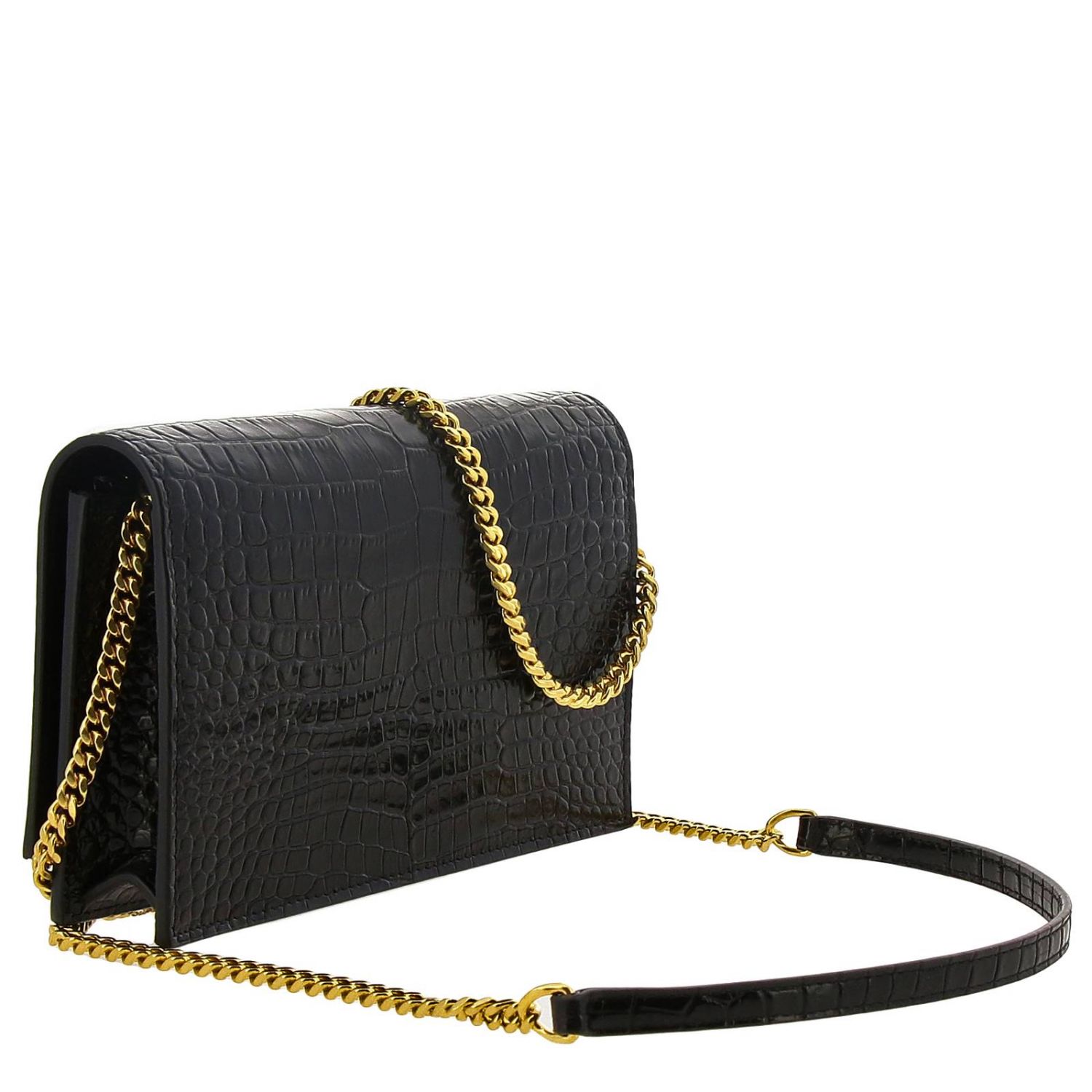 SAINT LAURENT: Kate Monogram YSL handbag in genuine leather with ...