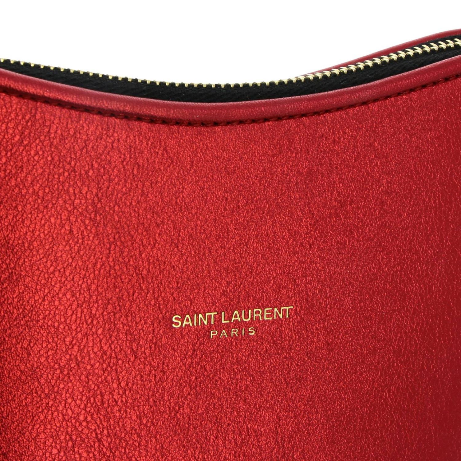 Saint Laurent Outlet: Borsa Sac coeur in pelle laminata a tracolla - Rosso  | Borsa Mini Saint Laurent 584935 09E1W GIGLIO.COM