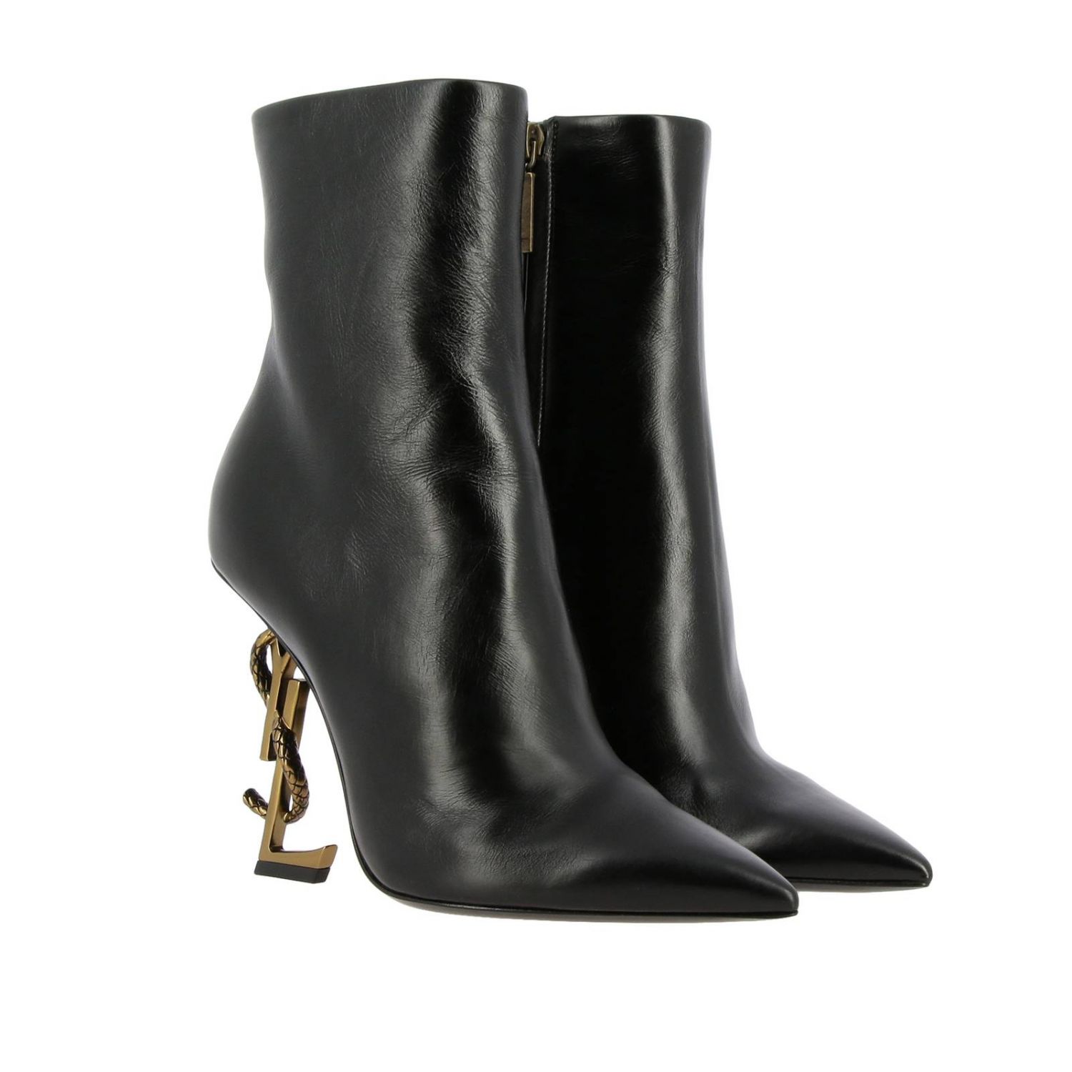 SAINT LAURENT: Opyum ankle boots in leather with 