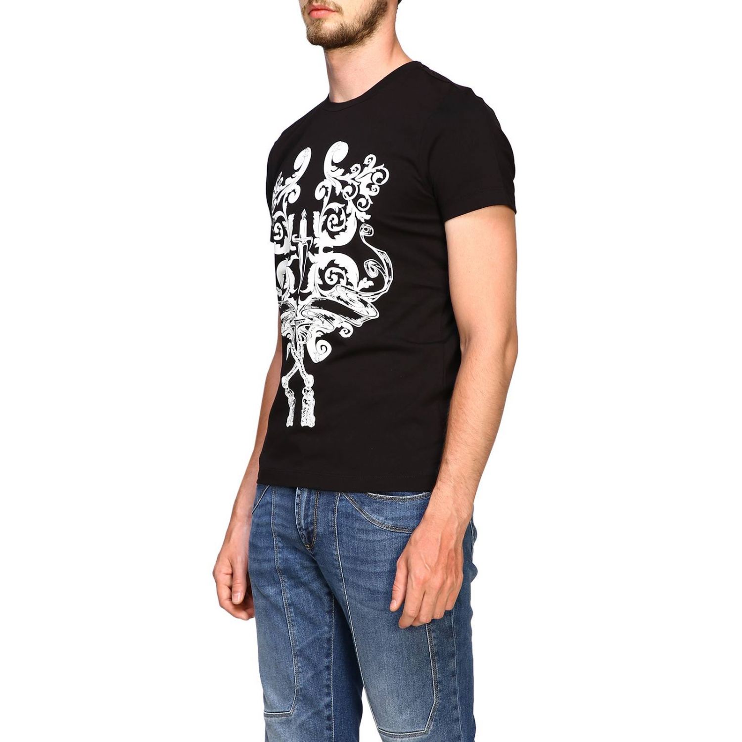 Paciotti 4Us Outlet: T-shirt with print and logo - Black | Paciotti 4Us ...