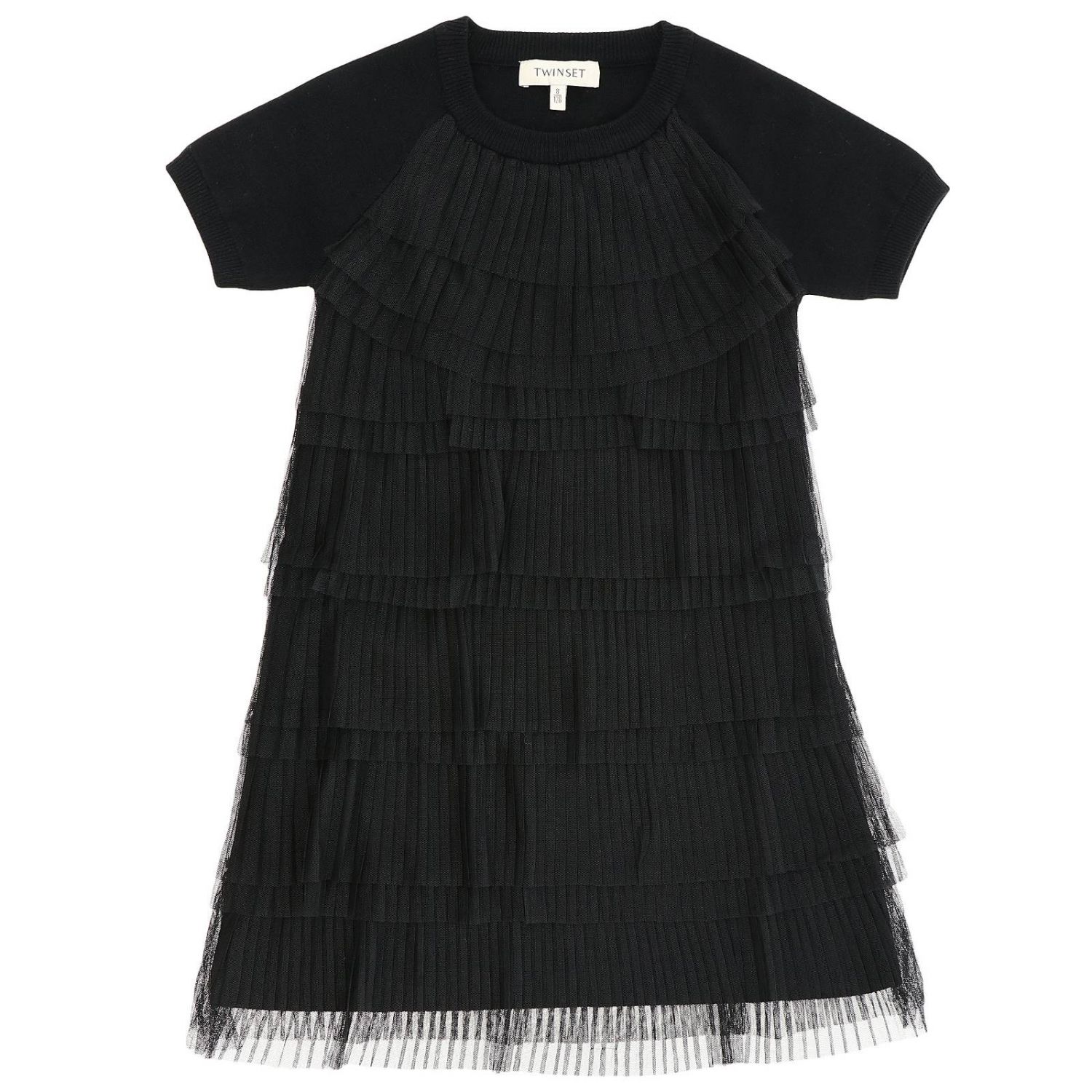 Twinset Outlet: dress for girls - Black | Twinset dress GJ3110 online ...