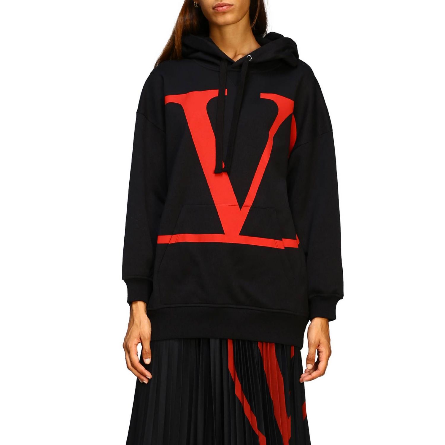 VALENTINO: sweatshirt for - Black Valentino sweatshirt SB3MF00V 4VH online on GIGLIO.COM