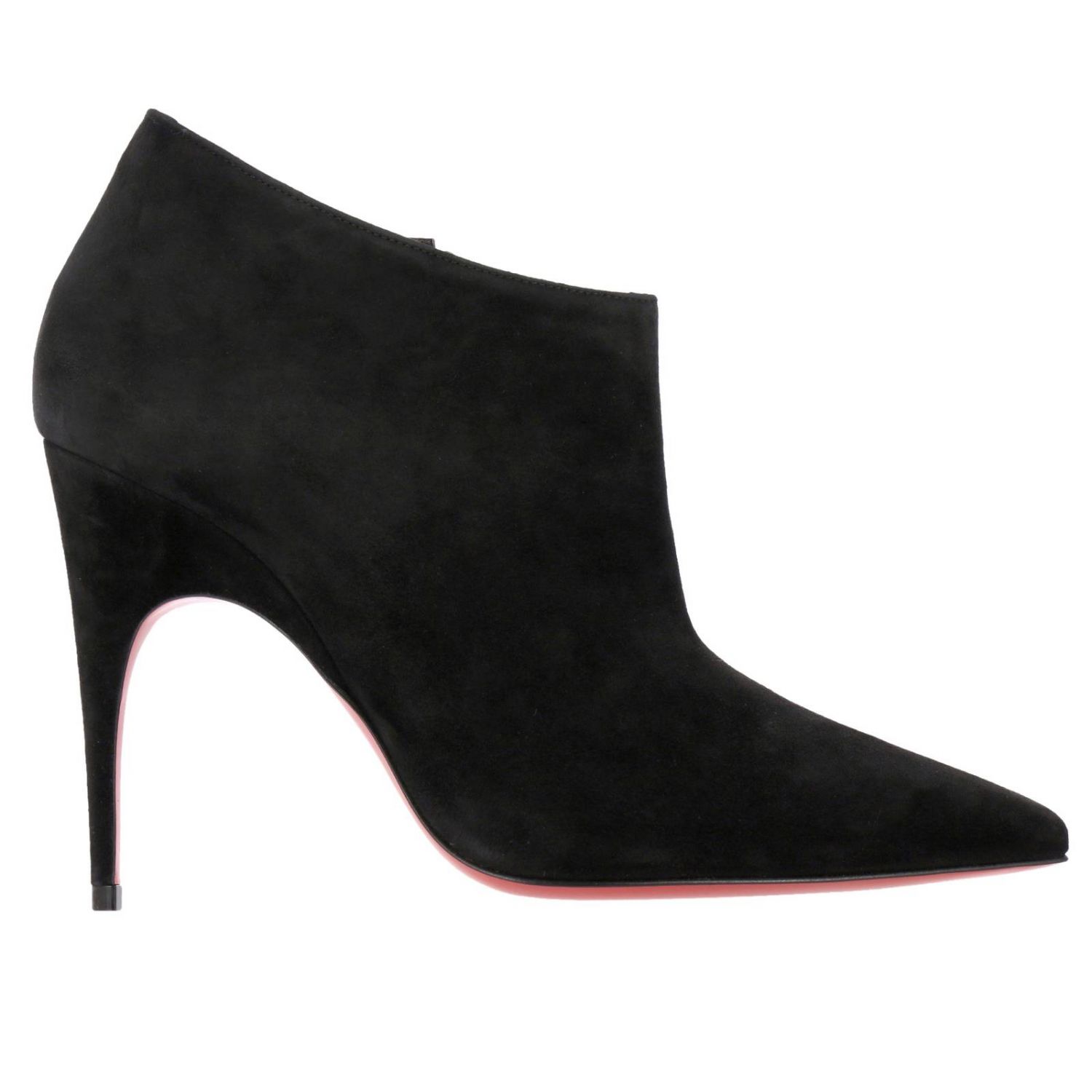 CHRISTIAN LOUBOUTIN: Gorgona ankle boots in suede - Black | Christian ...