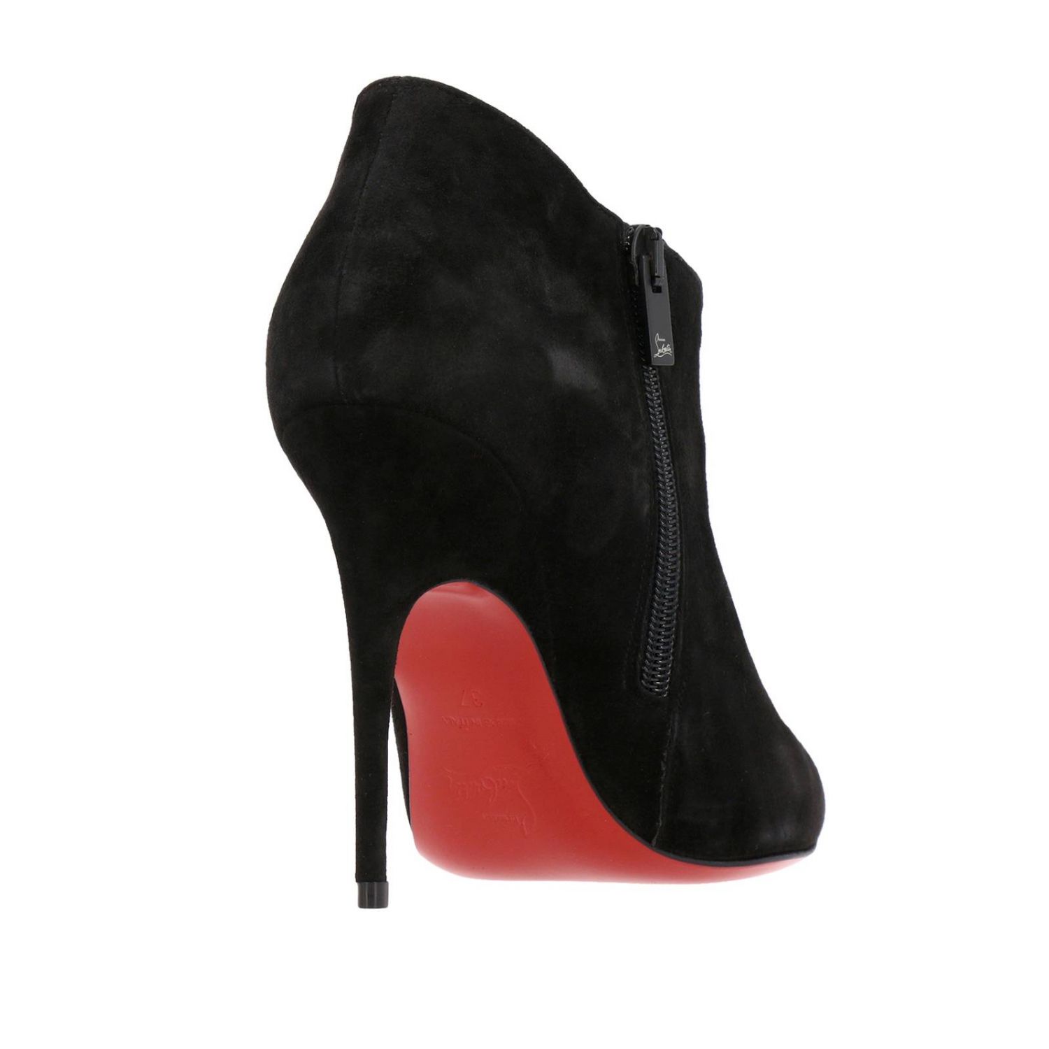 CHRISTIAN LOUBOUTIN: Gorgona ankle boots in suede - Black | Christian ...