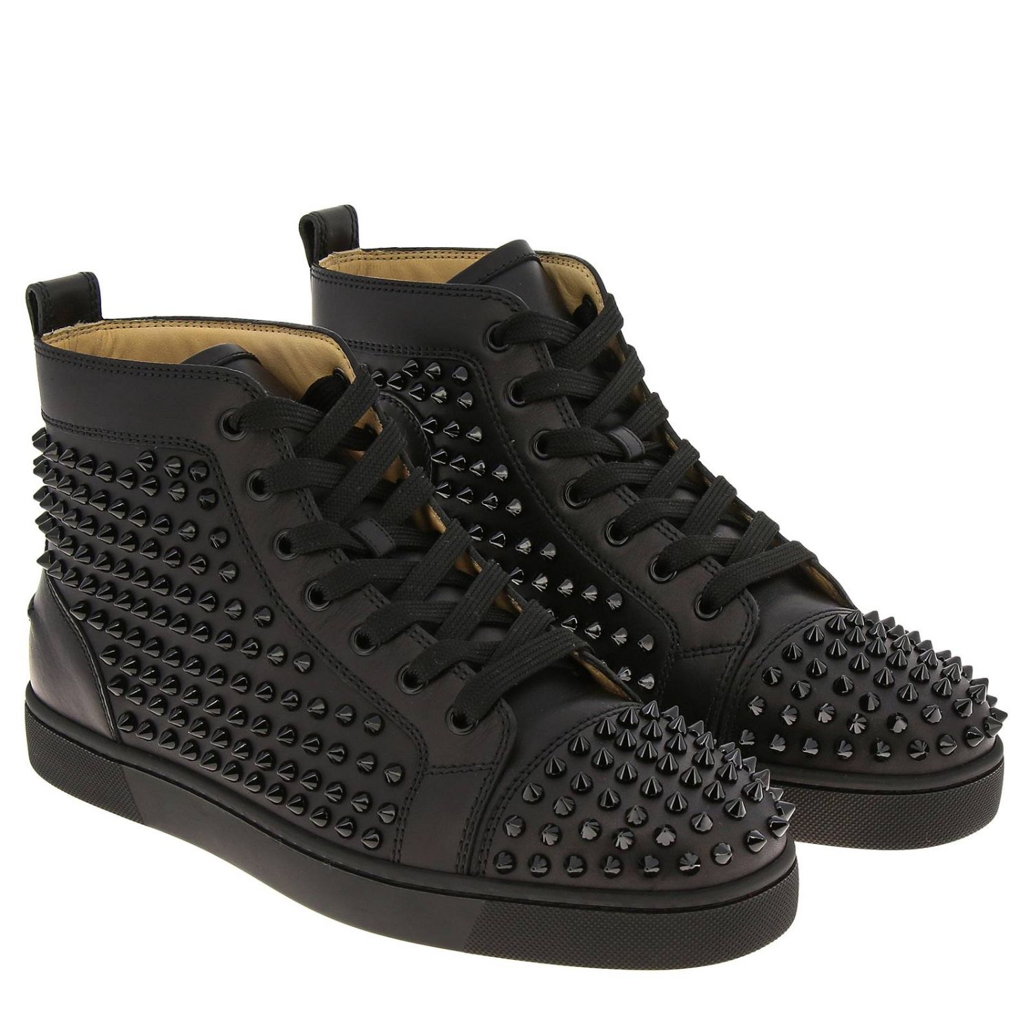 CHRISTIAN LOUBOUTIN: Louis junior Polish sneakers Spikes flat in smooth