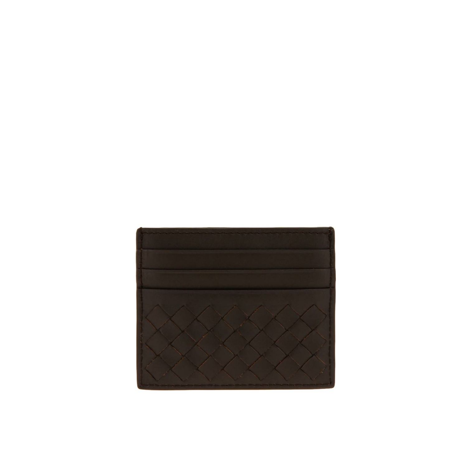 Bottega Veneta Outlet: credit card holder in woven leather | Wallet ...
