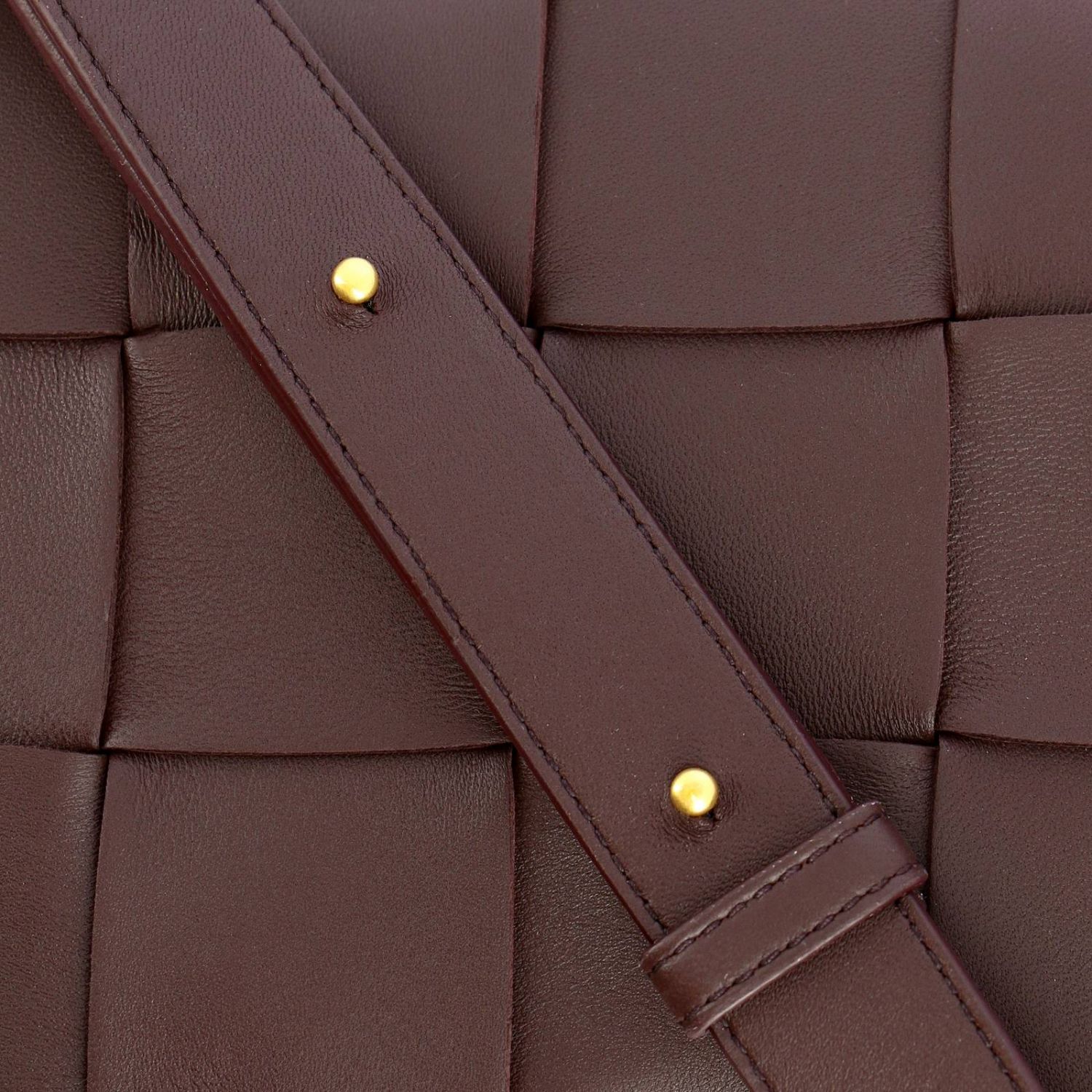 BOTTEGA woven nappa shoulder bag Brown Bottega crossbody bags 578004 VMAY1