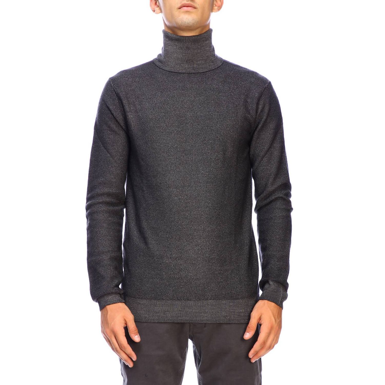 Paolo Pecora Outlet: Sweater man - Charcoal | Paolo Pecora Sweater A030 ...
