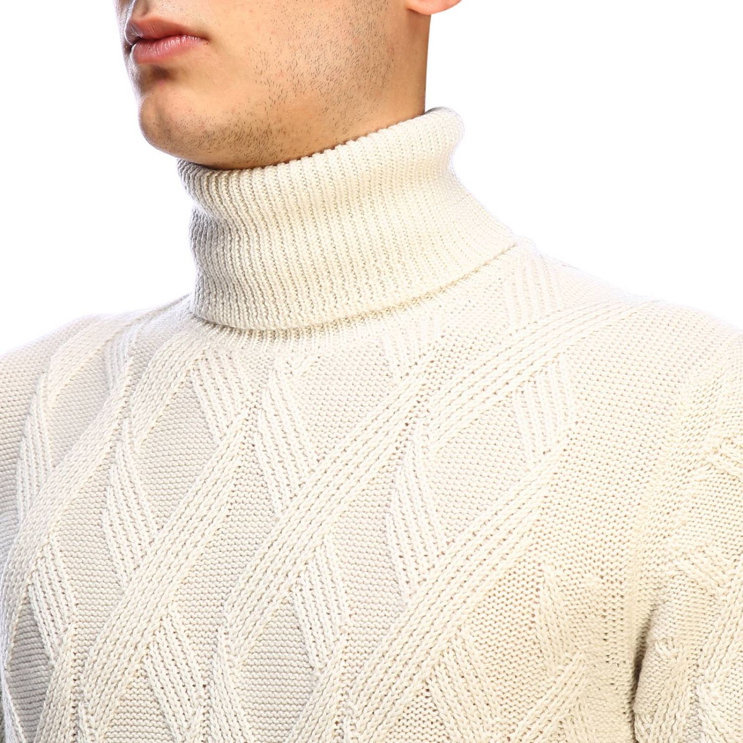 Sweater Paolo Pecora: Paolo Pecora sweater for man yellow cream 4