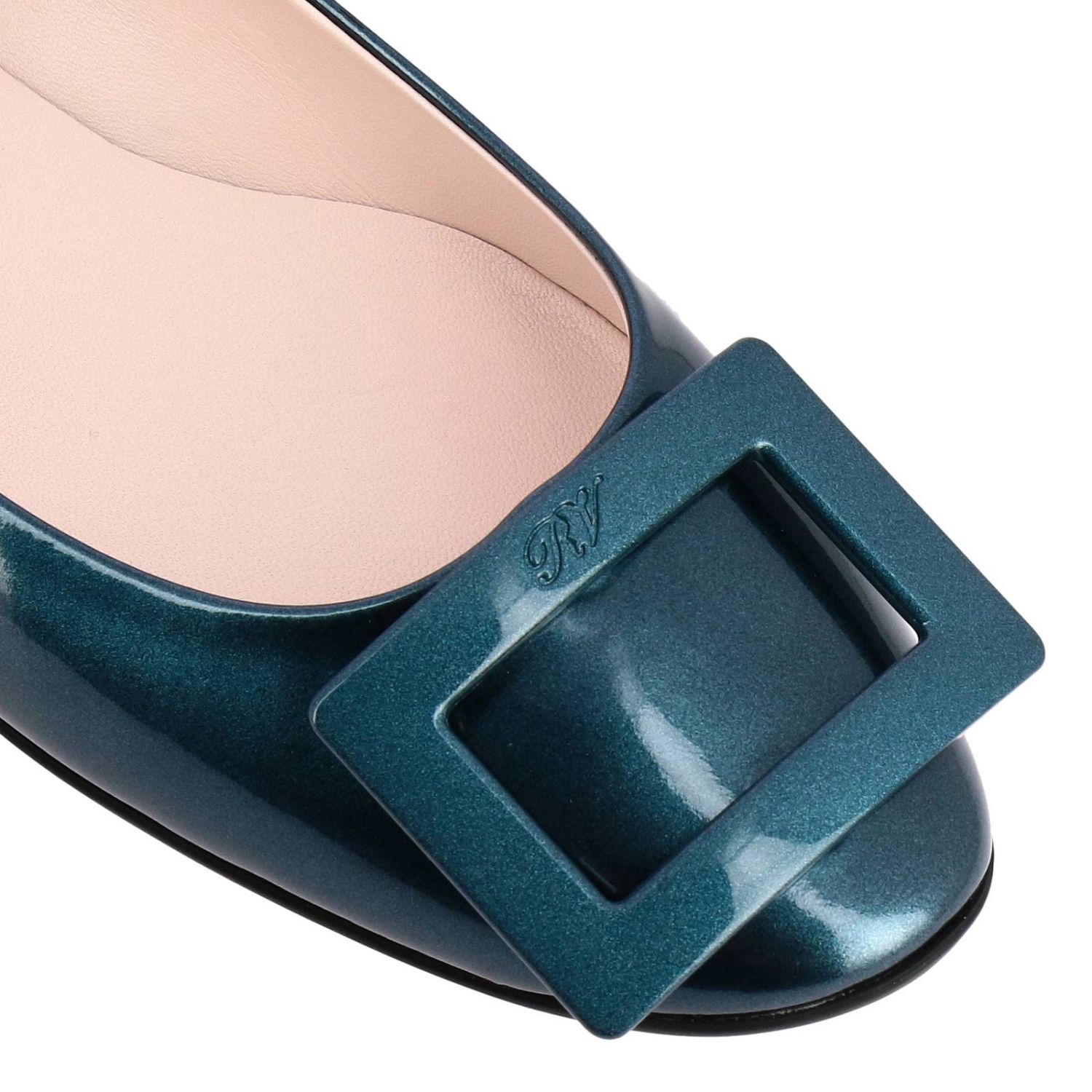roger vivier blue flats