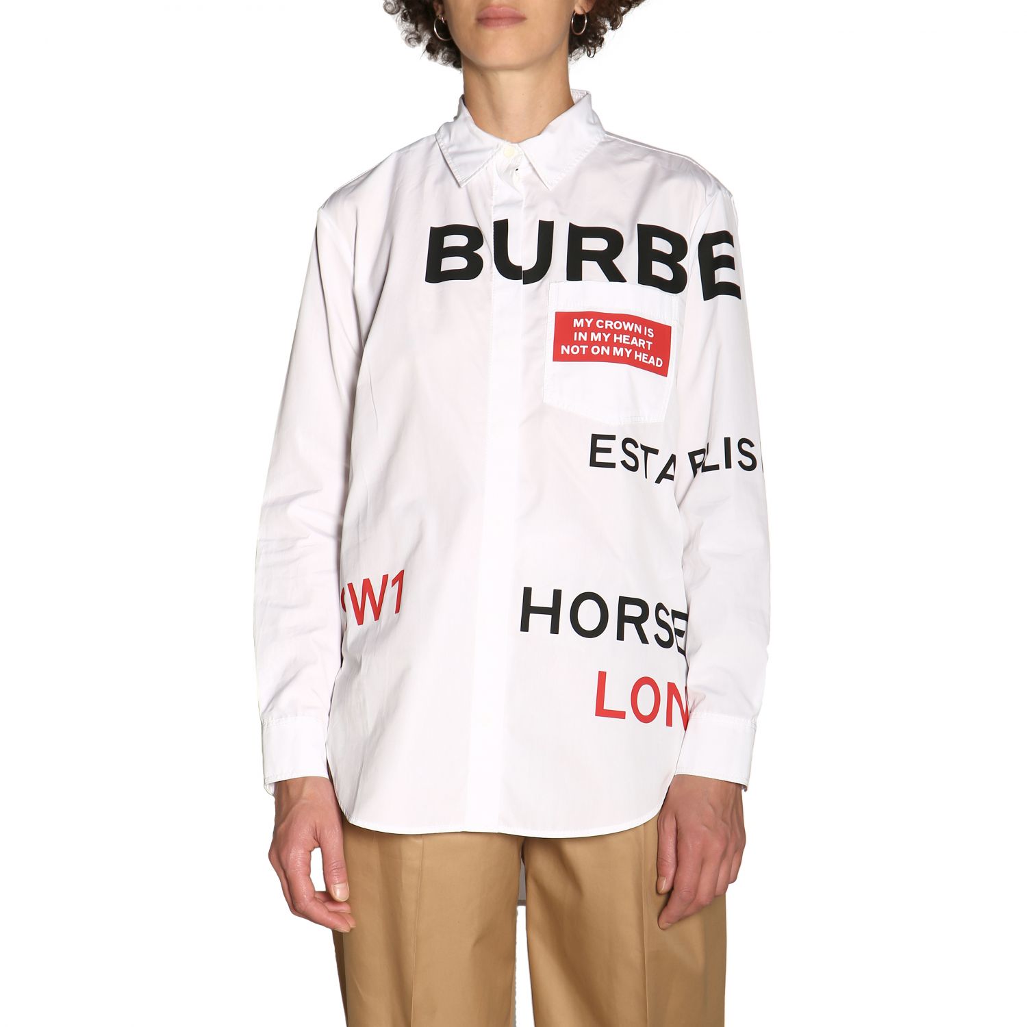 burberry white shirt womens