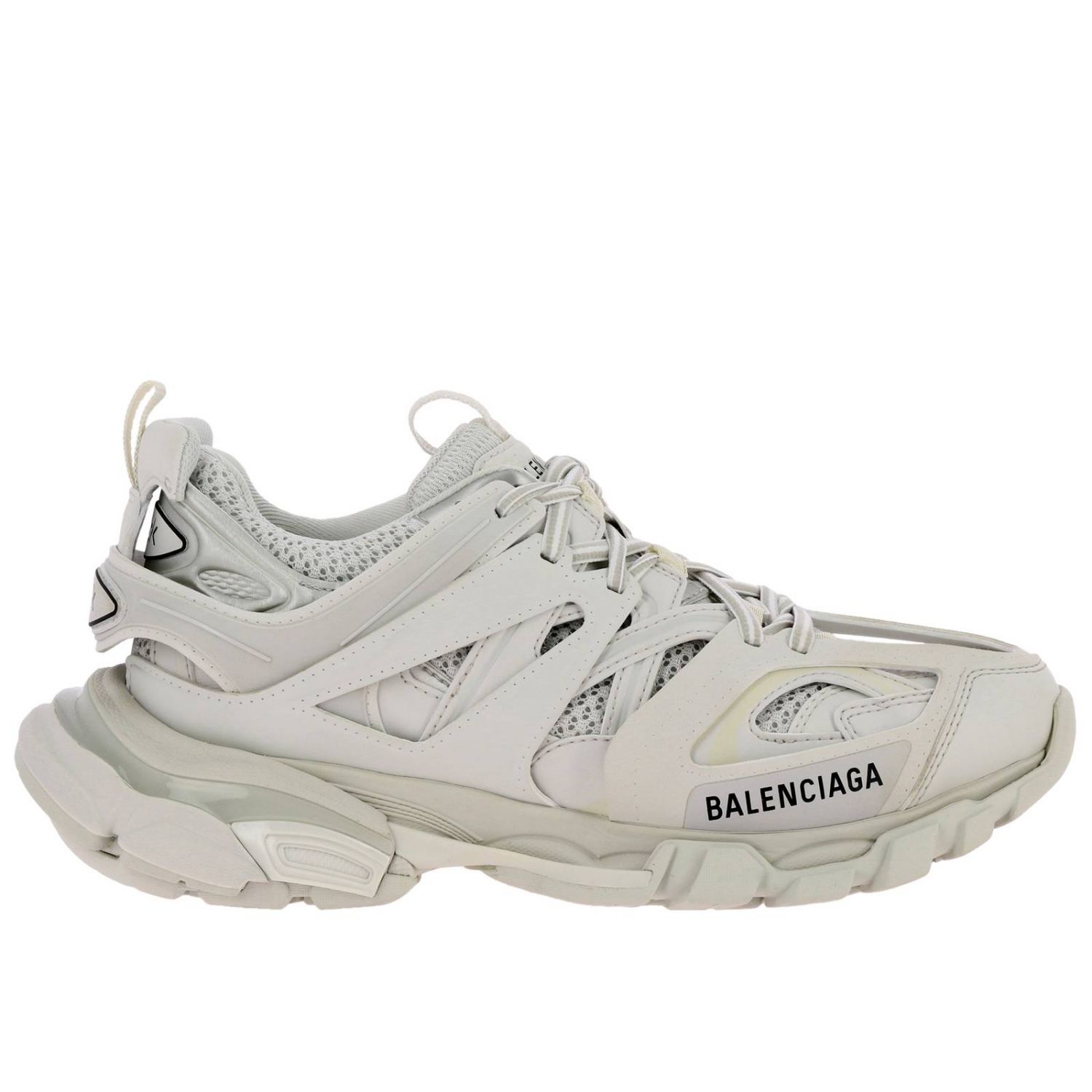 BALENCIAGA: Truck sneakers in leather and micro-mesh with oversized ...