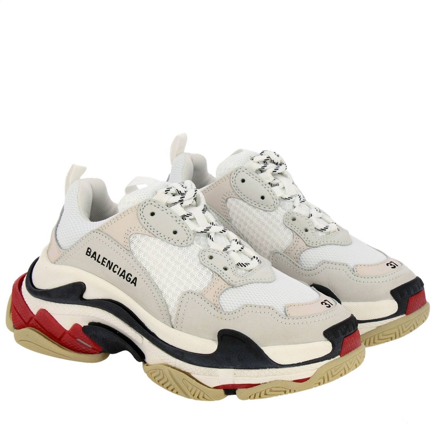 Balenciaga Triple S Running sneakers in leather and micro-mesh with