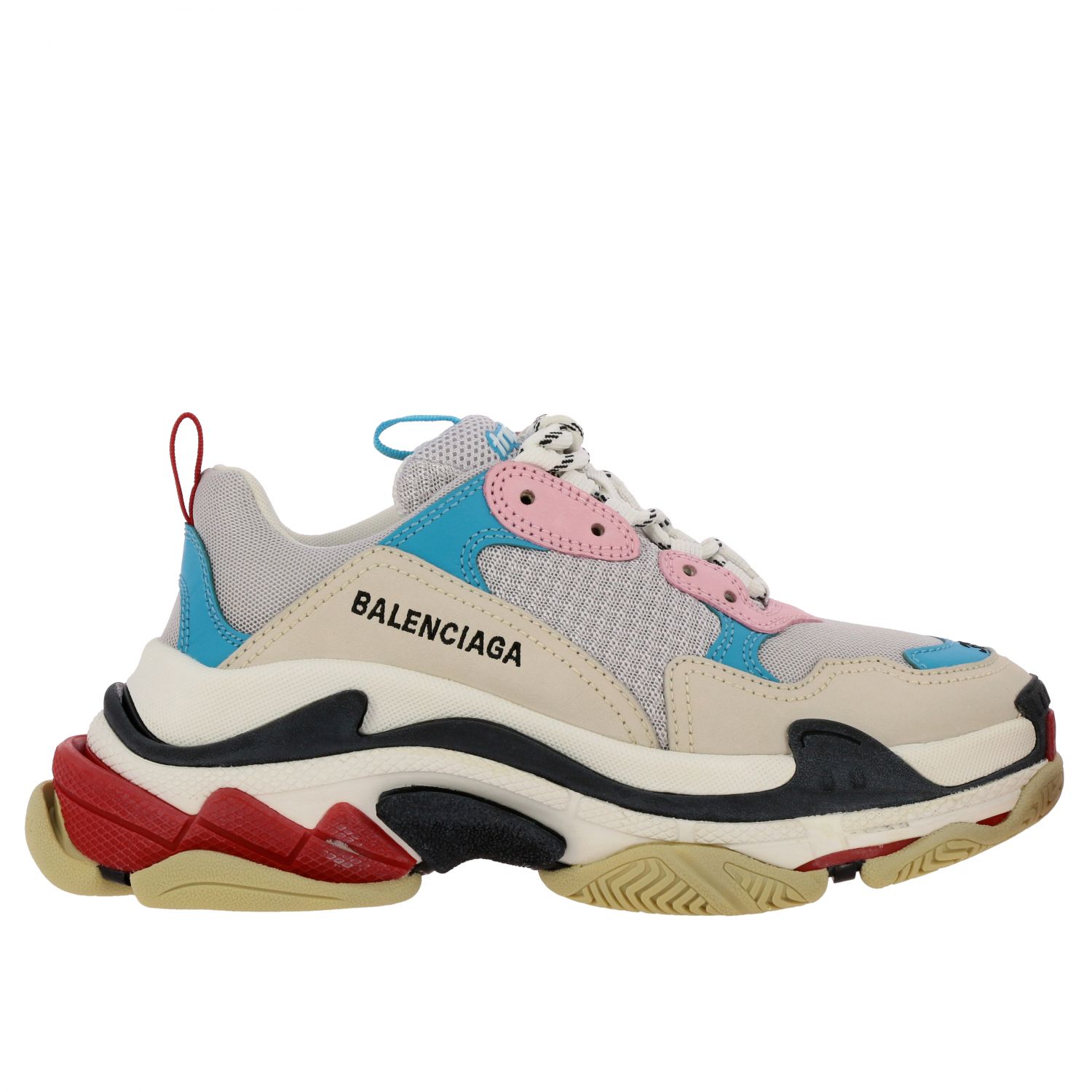 Balenciaga Outlet: Triple S Running sneakers in leather and micro-mesh ...