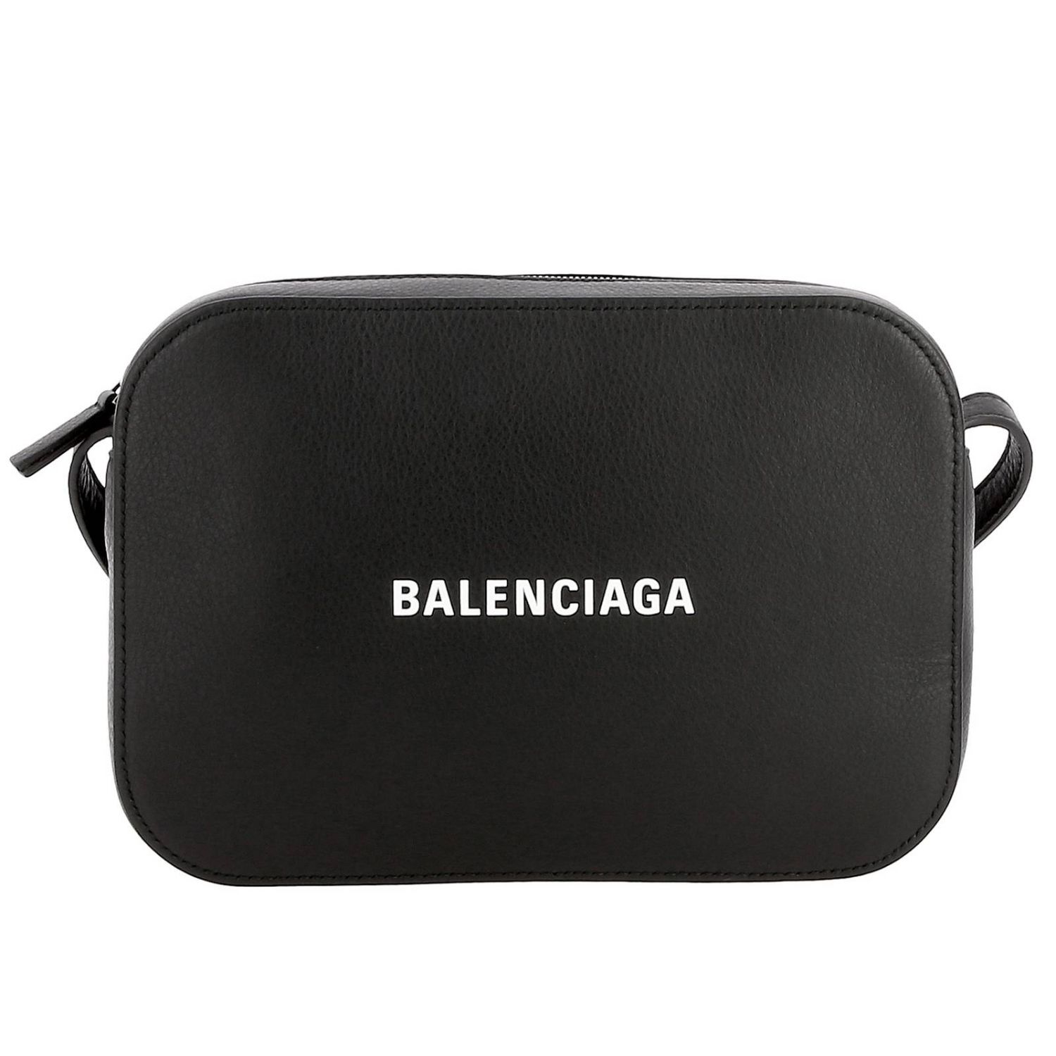 BALENCIAGA: Everyday camera bag S bag in leather with print - Black ...