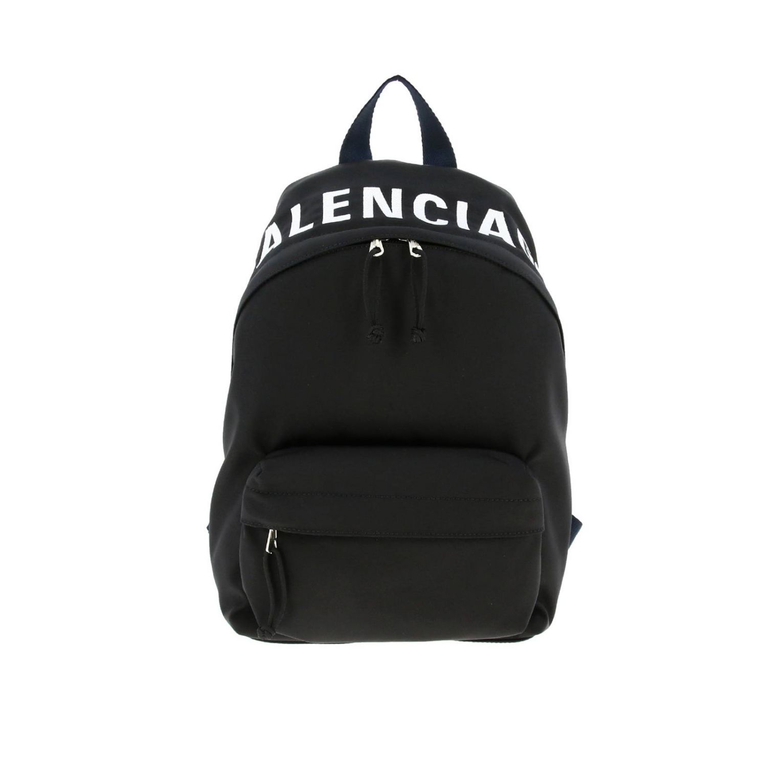 BALENCIAGA: mochila de nylon con logo | Mochila Balenciaga Mujer Negro