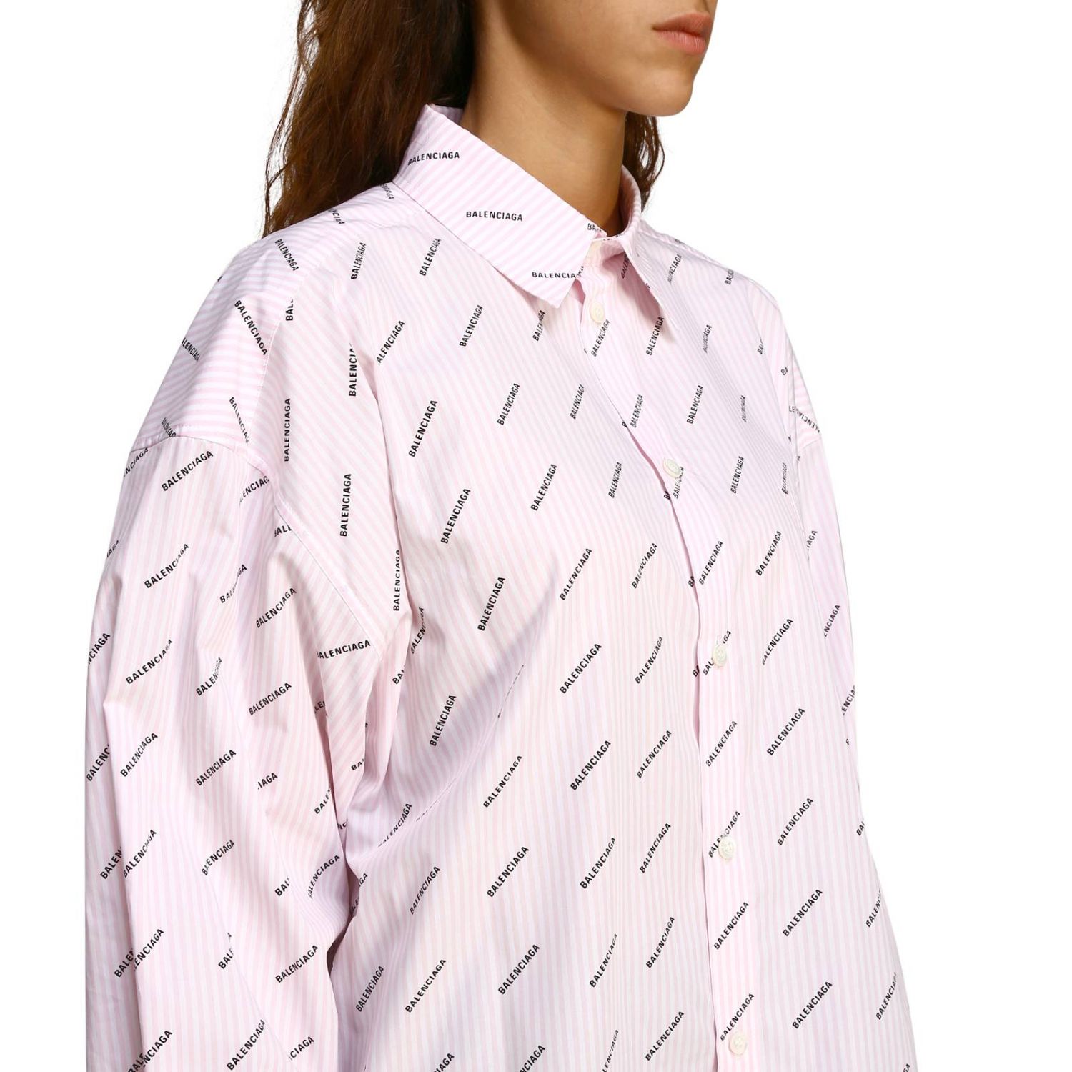 white and pink balenciaga shirt