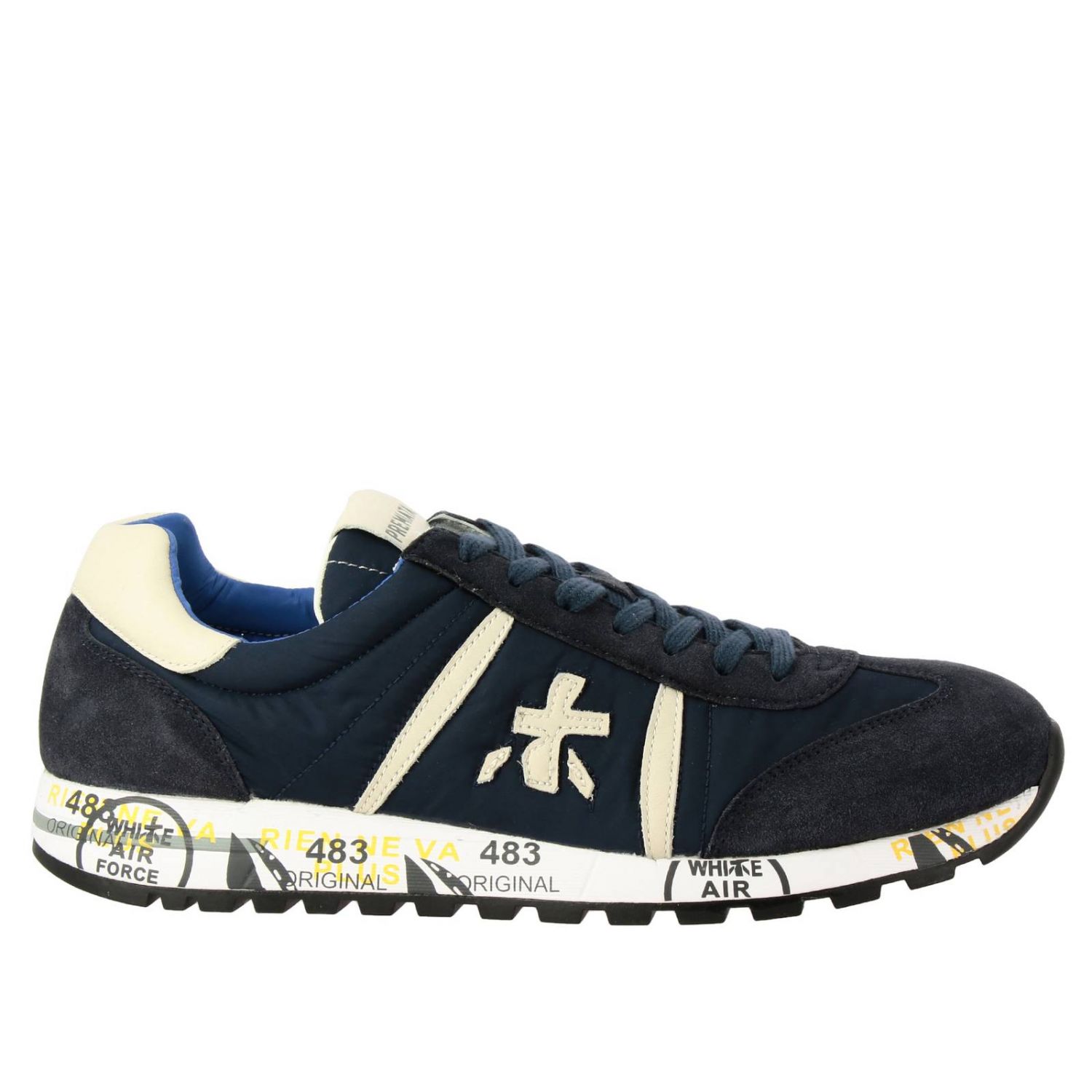 Premiata Outlet: Lucy sneakers in nylon and suede leather with rubber ...