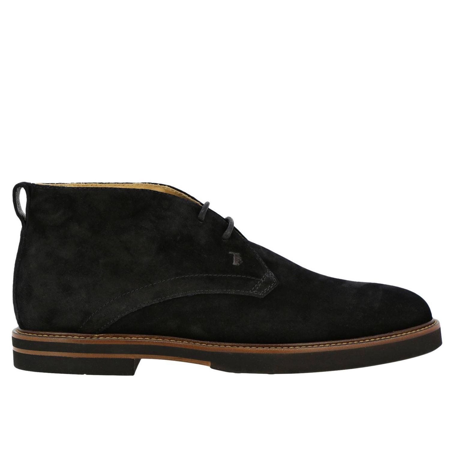 Desert boots Tod's: Tod's lace-up desert boots in suede with rubber bottom black 1