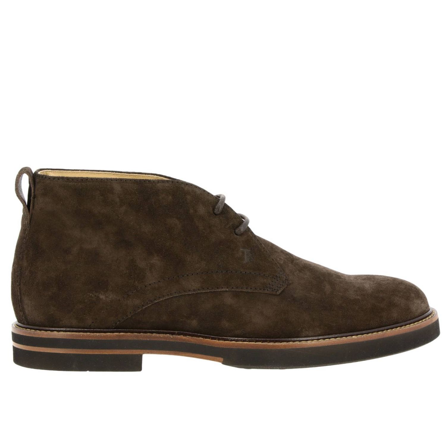 Desert boots Tod's: Tod's lace-up desert boots in suede with rubber bottom dark 1