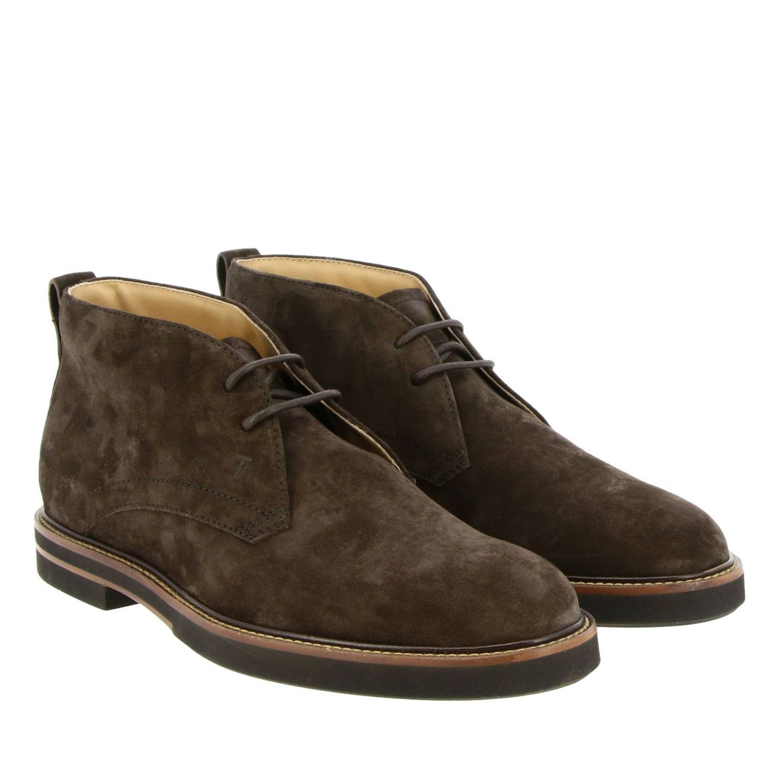 Desert boots Tod's: Tod's lace-up desert boots in suede with rubber bottom dark 2