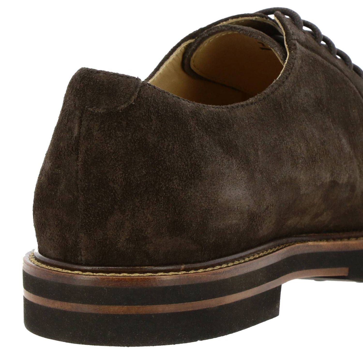 Brogue shoes Tod's: Tod's Lace-up suede Derby shoes with rubber and leather bottom dark 4