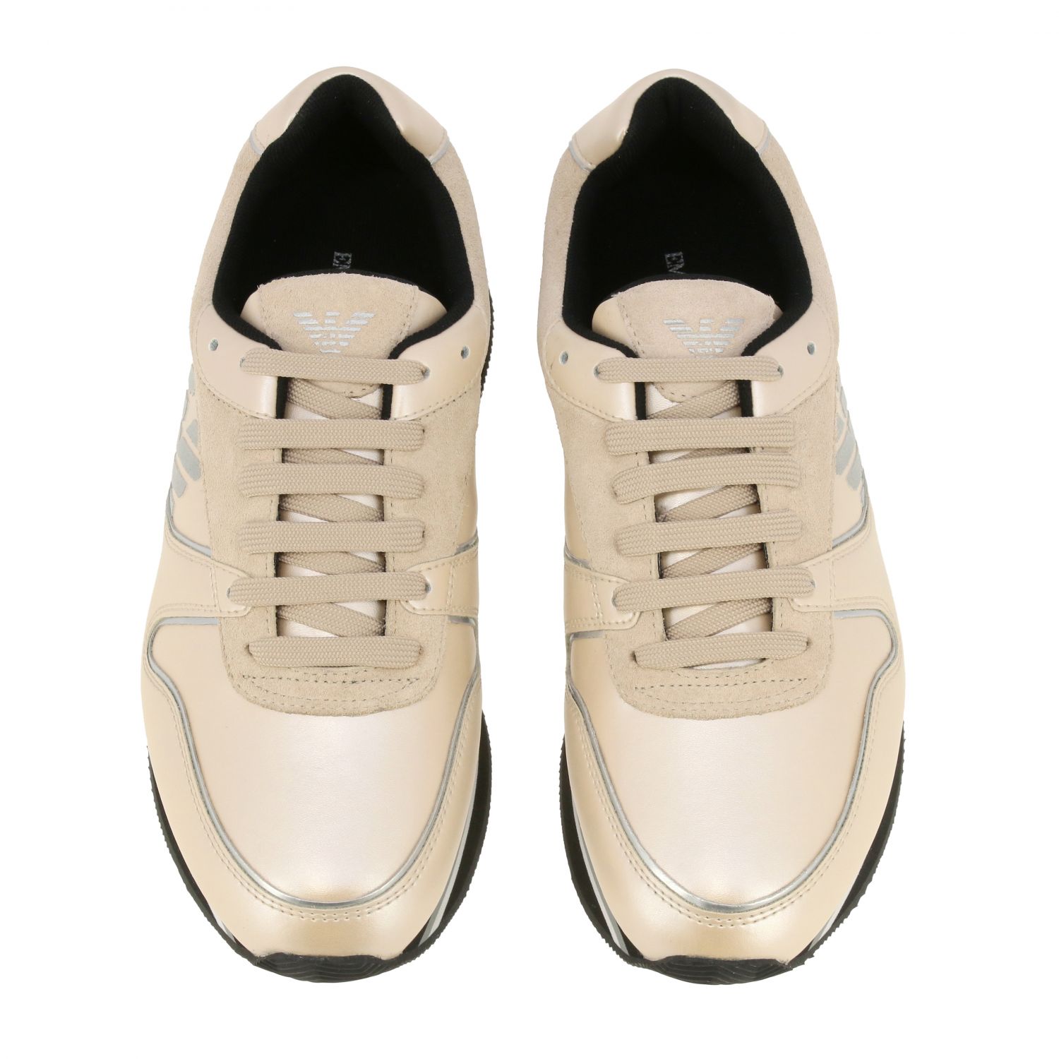 Emporio Armani Outlet: sneakers for women - White | Emporio Armani ...