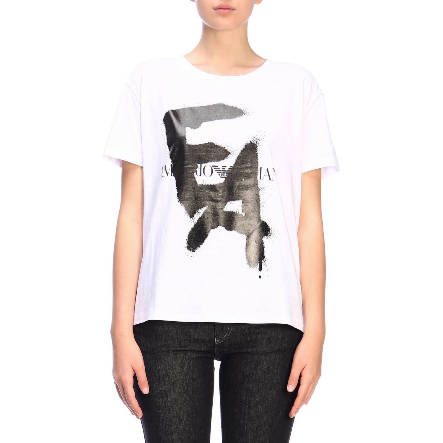 emporio armani logo t shirt women's