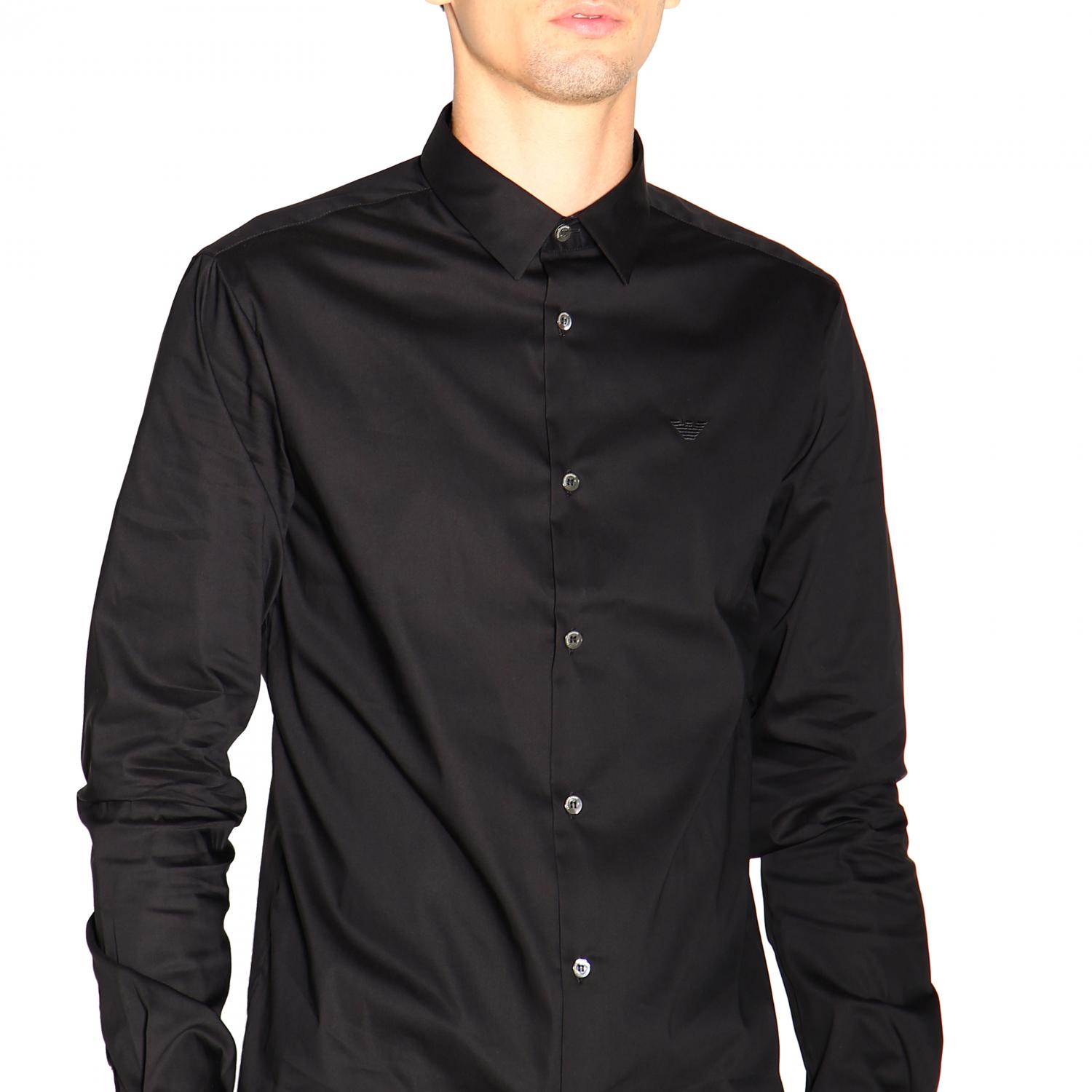 armani black dress shirt