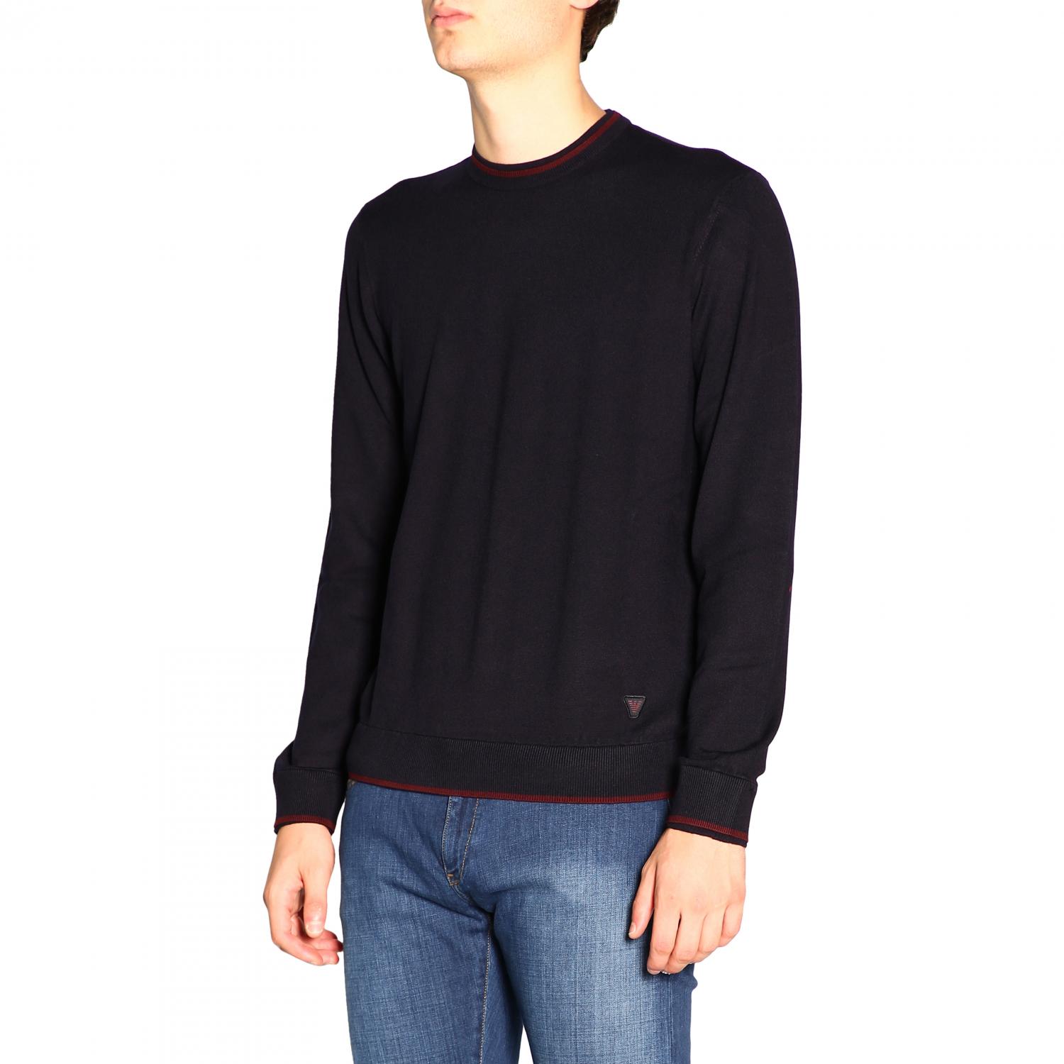 blue armani jumper