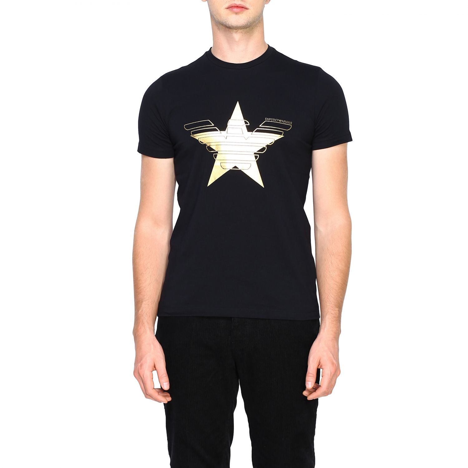 Emporio Armani Outlet: t-shirt for man - Black | Emporio Armani t-shirt ...