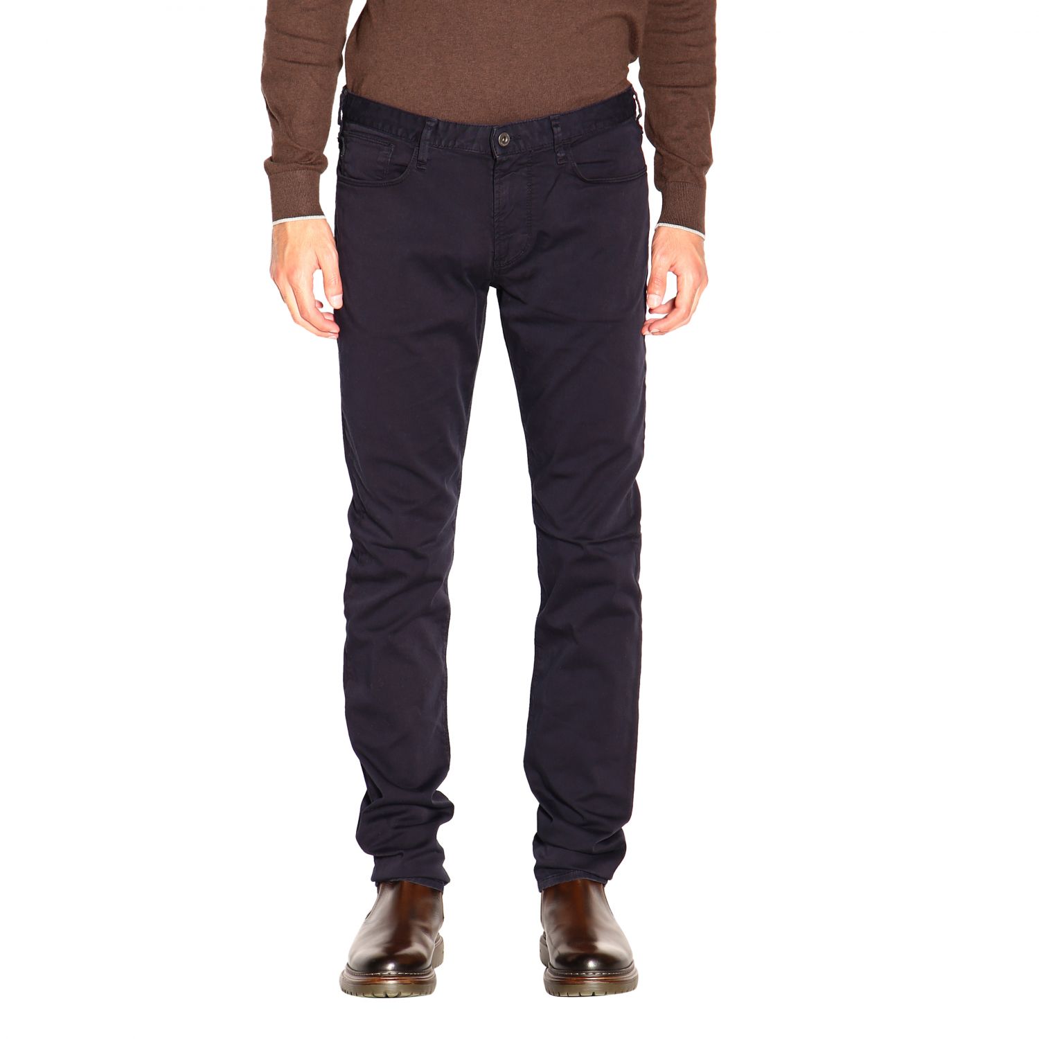 blue armani pants