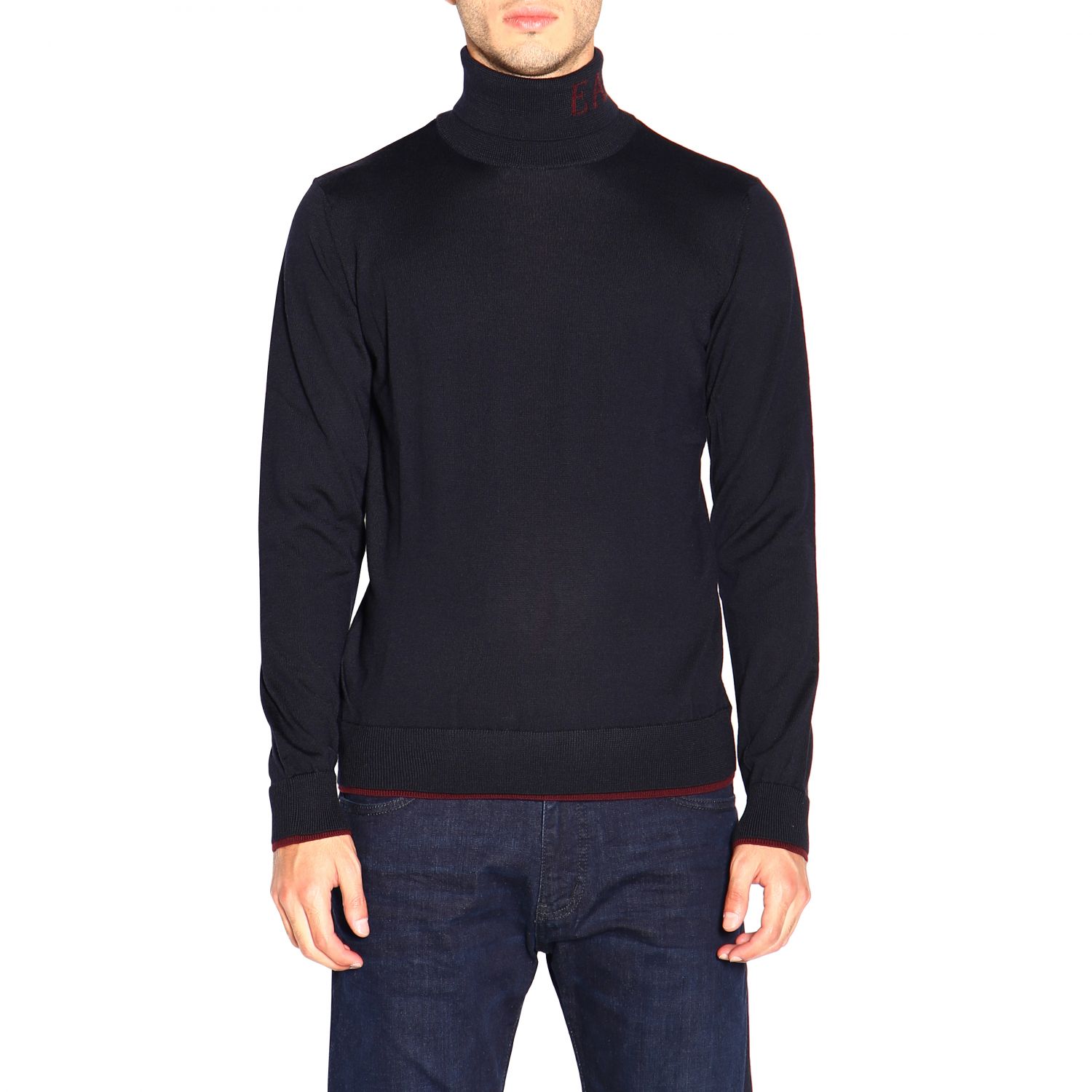 blue armani jumper