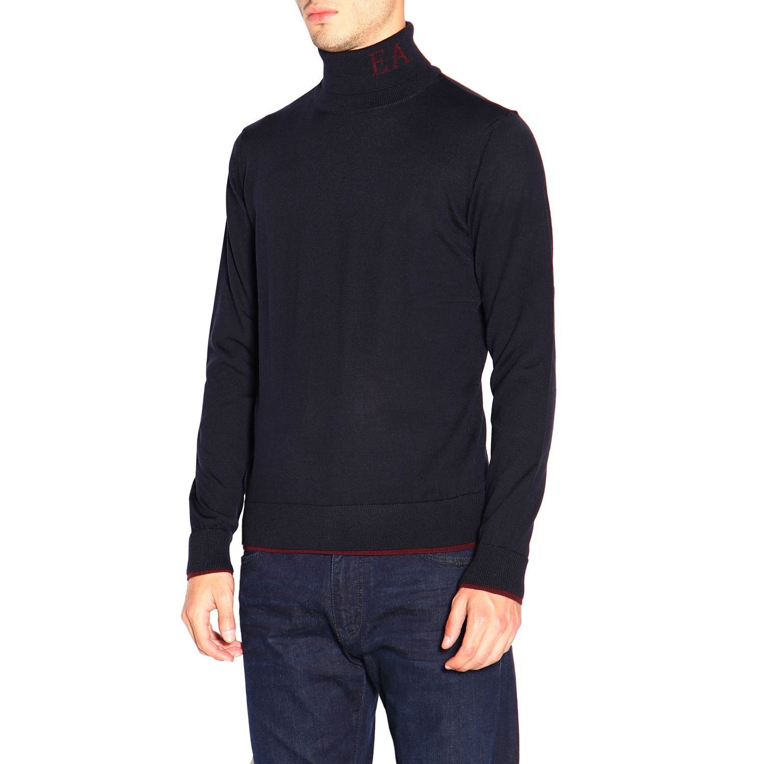 blue armani jumper