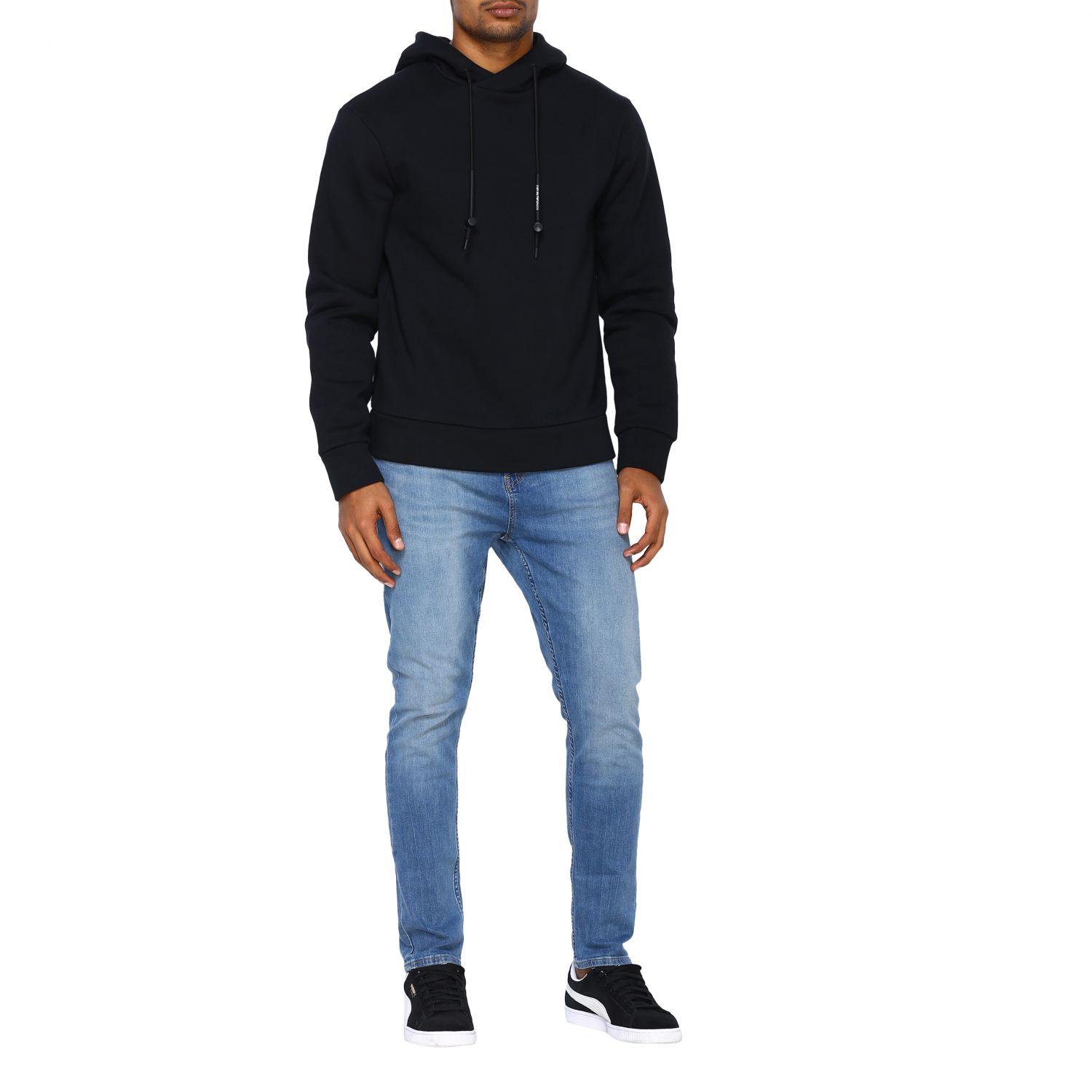 Emporio Armani Outlet: sweatshirt for men - Black | Emporio Armani
