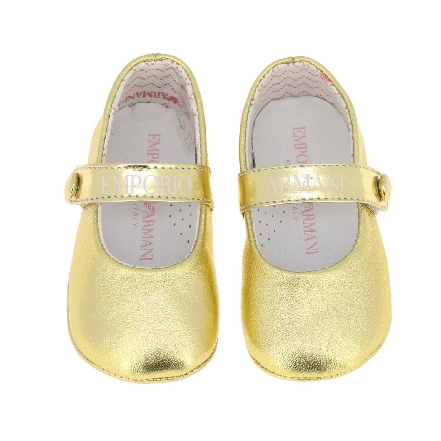 Emporio Armani Outlet: shoes for baby - Gold | Emporio Armani shoes ...