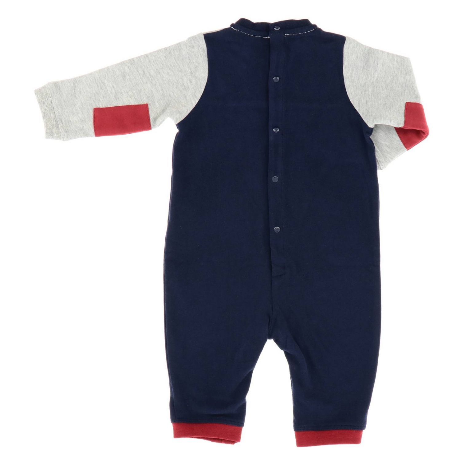 Emporio Armani Outlet romper for baby Blue Emporio Armani romper