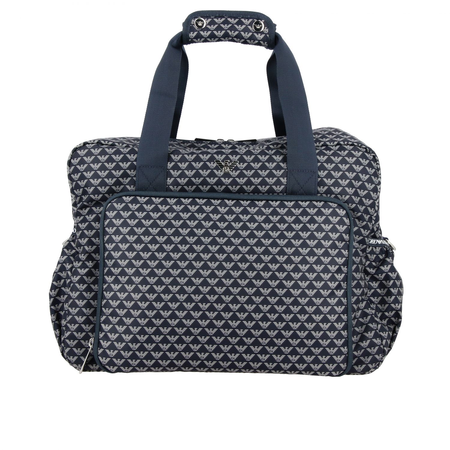 Emporio Armani Outlet: Borsa Mamma bag in nylon con logo all over e  tracolla - Blue | Borsa Emporio Armani 402144 9A576 GIGLIO.COM