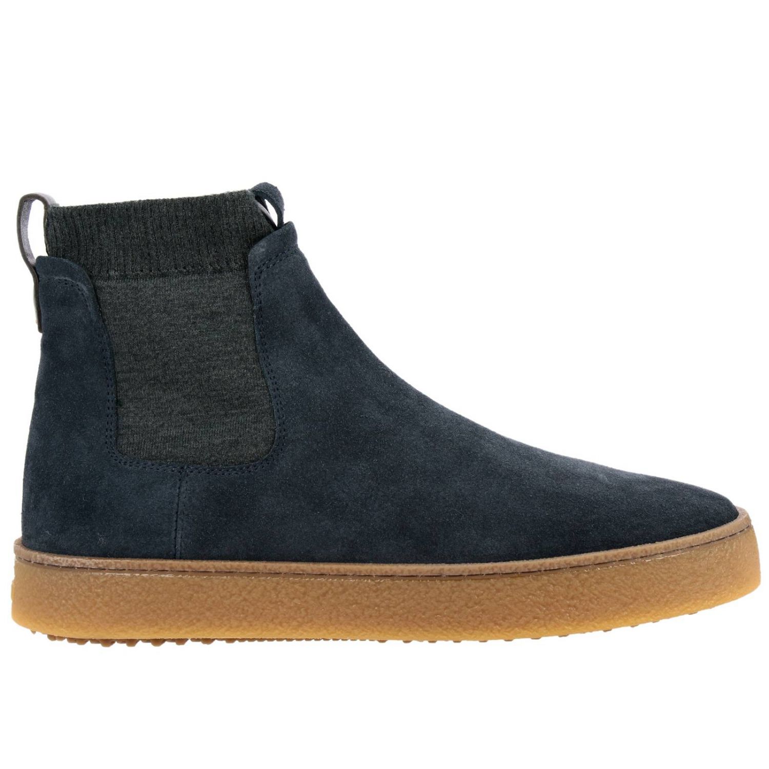 Boots Hogan: Chelsea Hogan 476 Casual suede Sneakers with wool sock blue 1