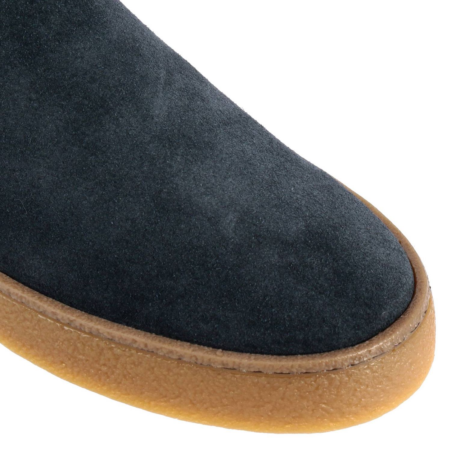 Boots Hogan: Chelsea Hogan 476 Casual suede Sneakers with wool sock blue 3