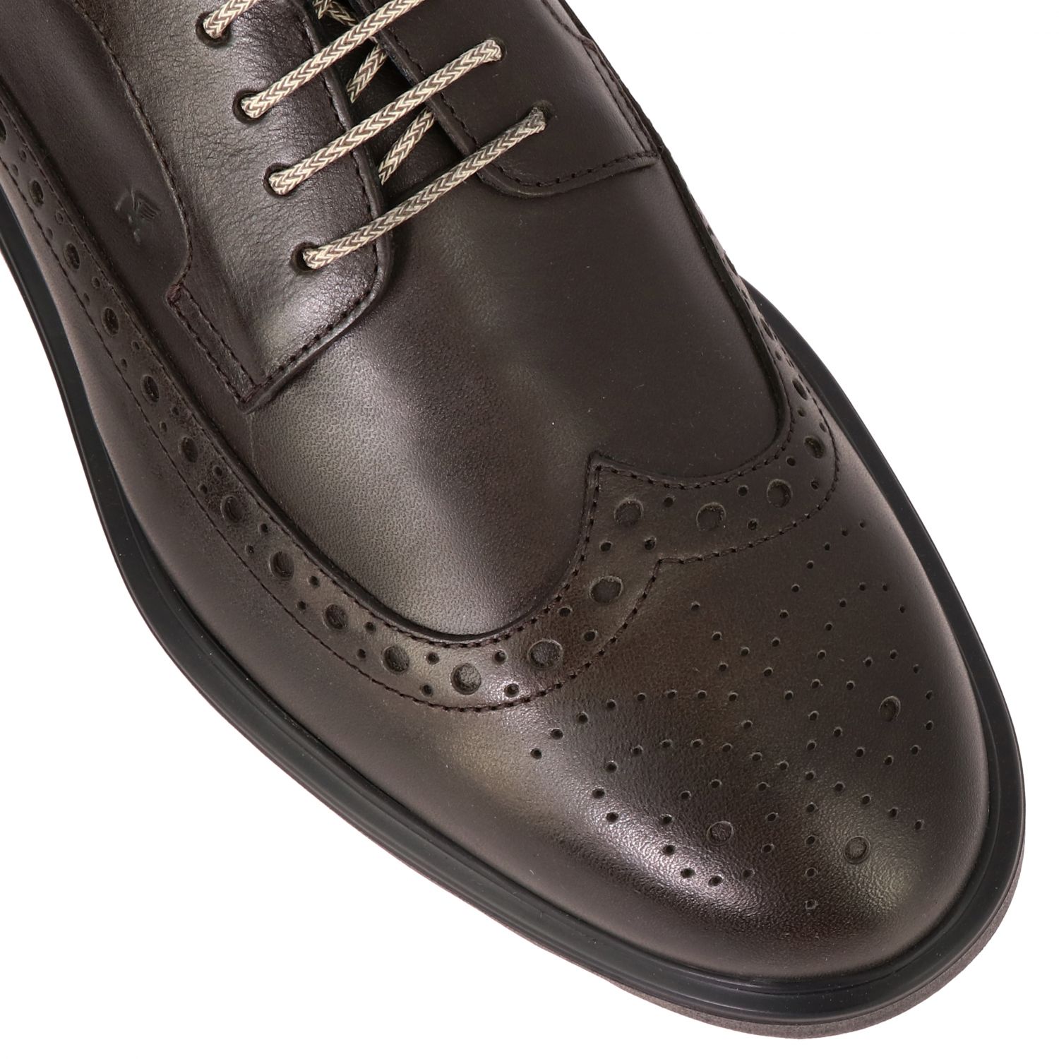 Zapatos de cordones Hogan: Zapatos hombre Hogan marrón oscuro 4
