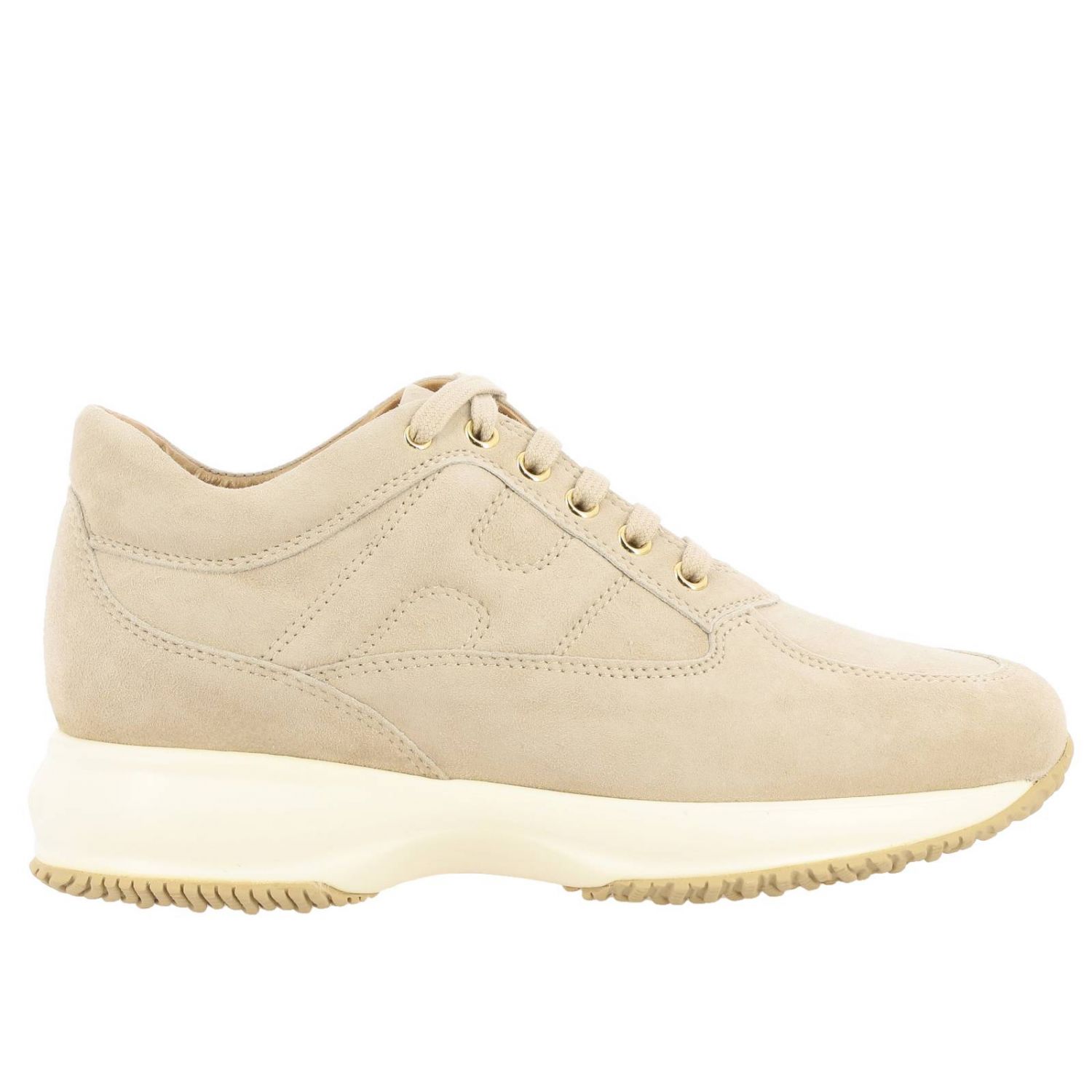 HOGAN: Interactive sneakers in suede with rounded H | Sneakers Hogan ...